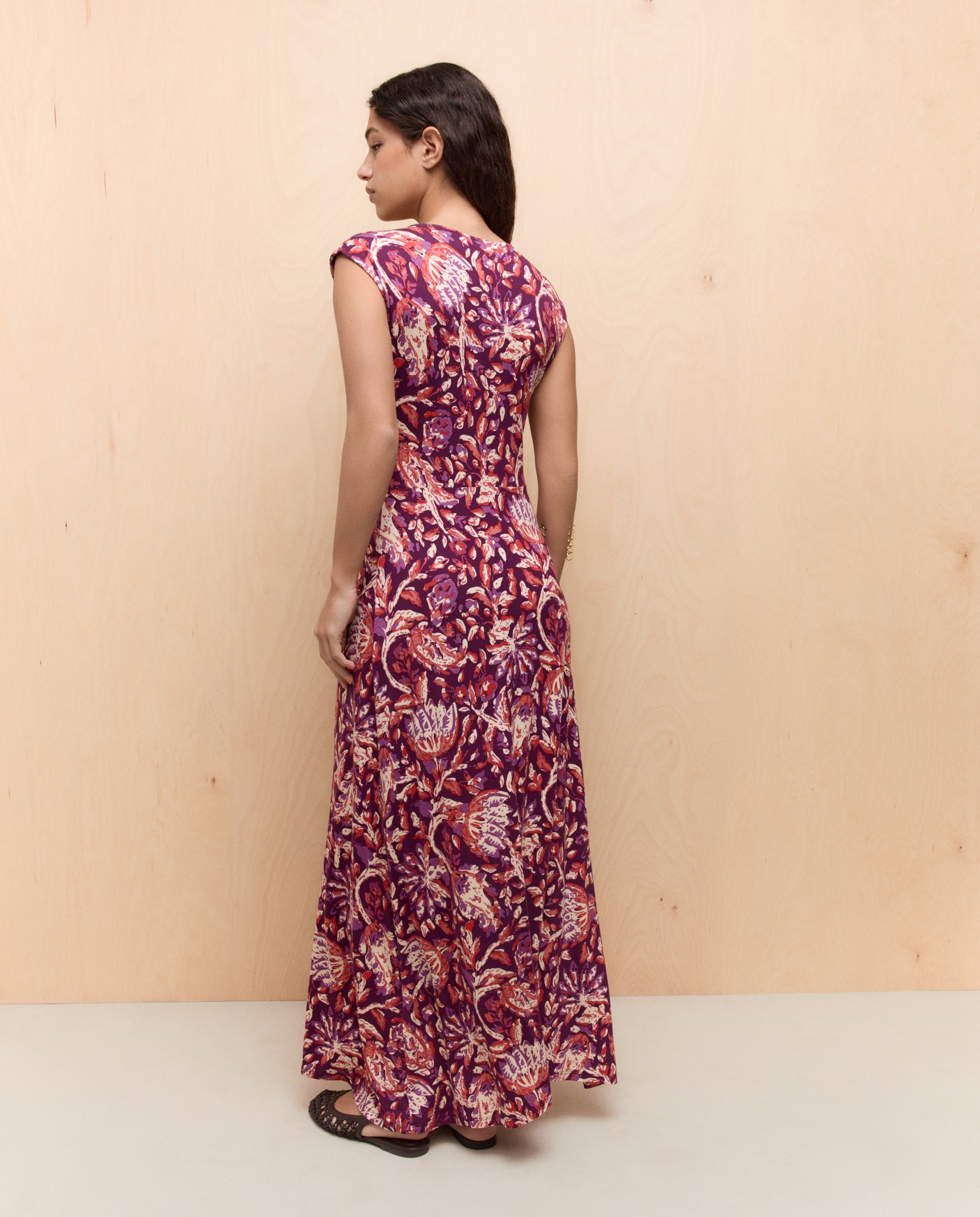 Vestido midi sin mangas de mujer - Easy Wear - Blanco Azul-3