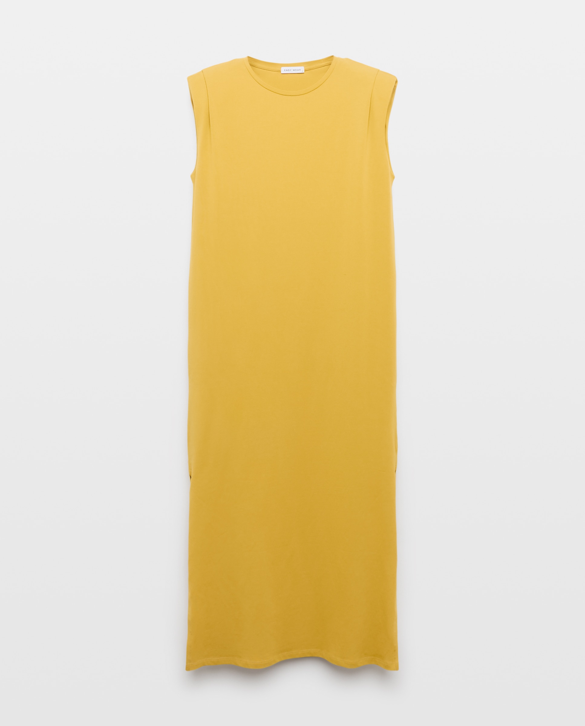 Vestido Midi de Alças Mostarda-4