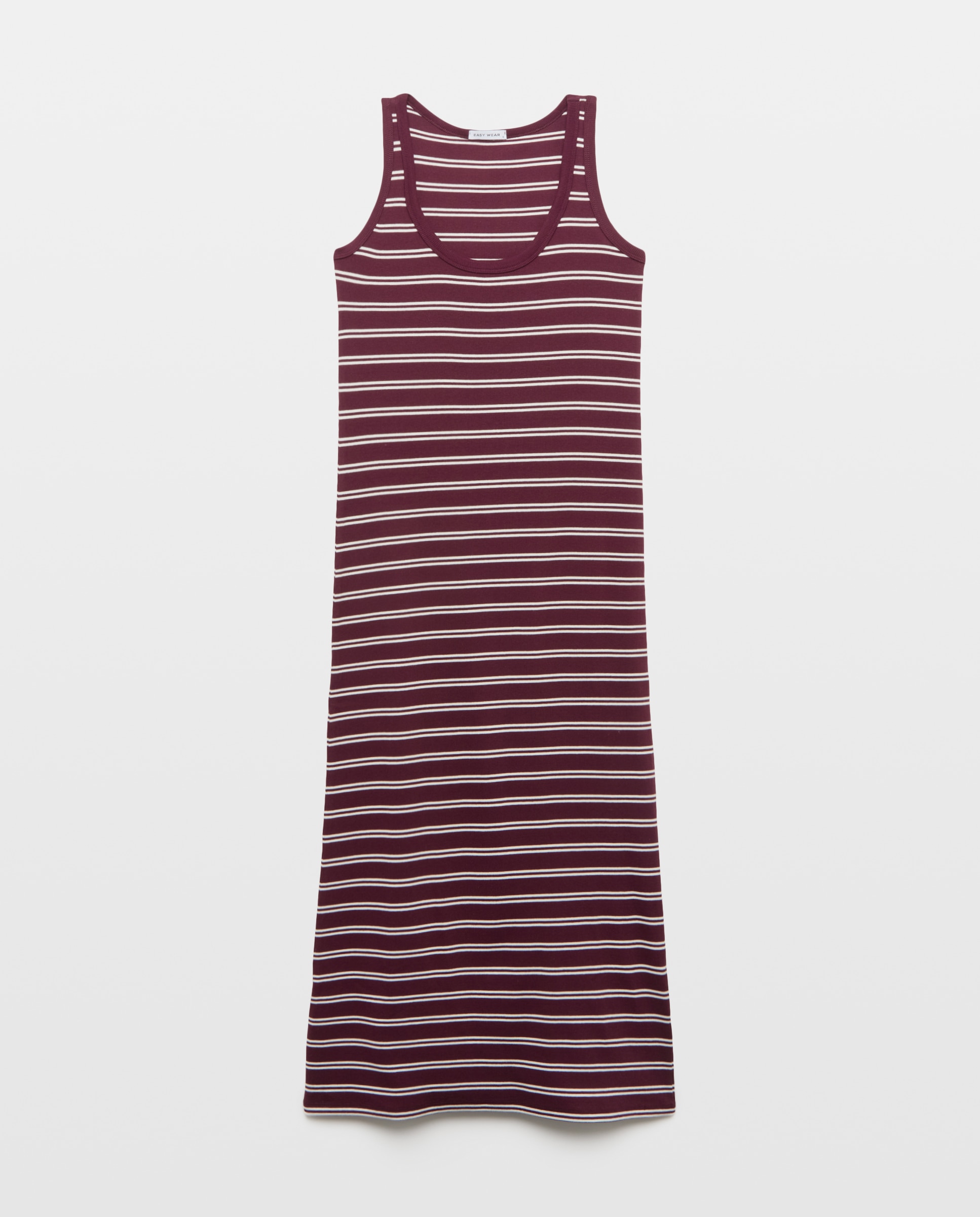 Vestido midi tirantes de mujer - Easy Wear - Azul Marrón-4