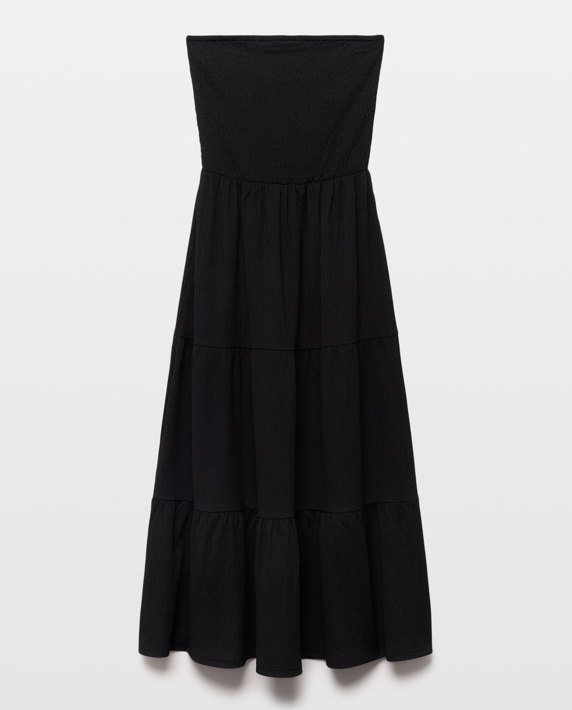 Vestido midi palabra de honor de mujer - Easy Wear - Azul Negro-5