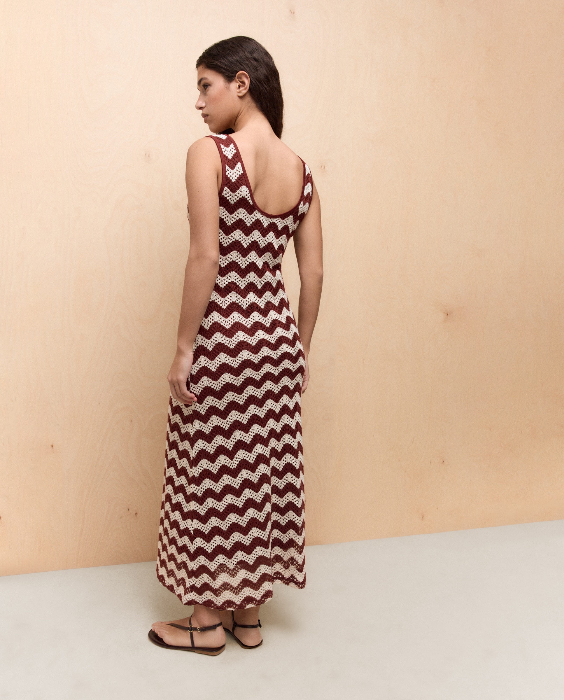 Vestido midi tirantes de mujer - Easy Wear - Rojo Rojo-3