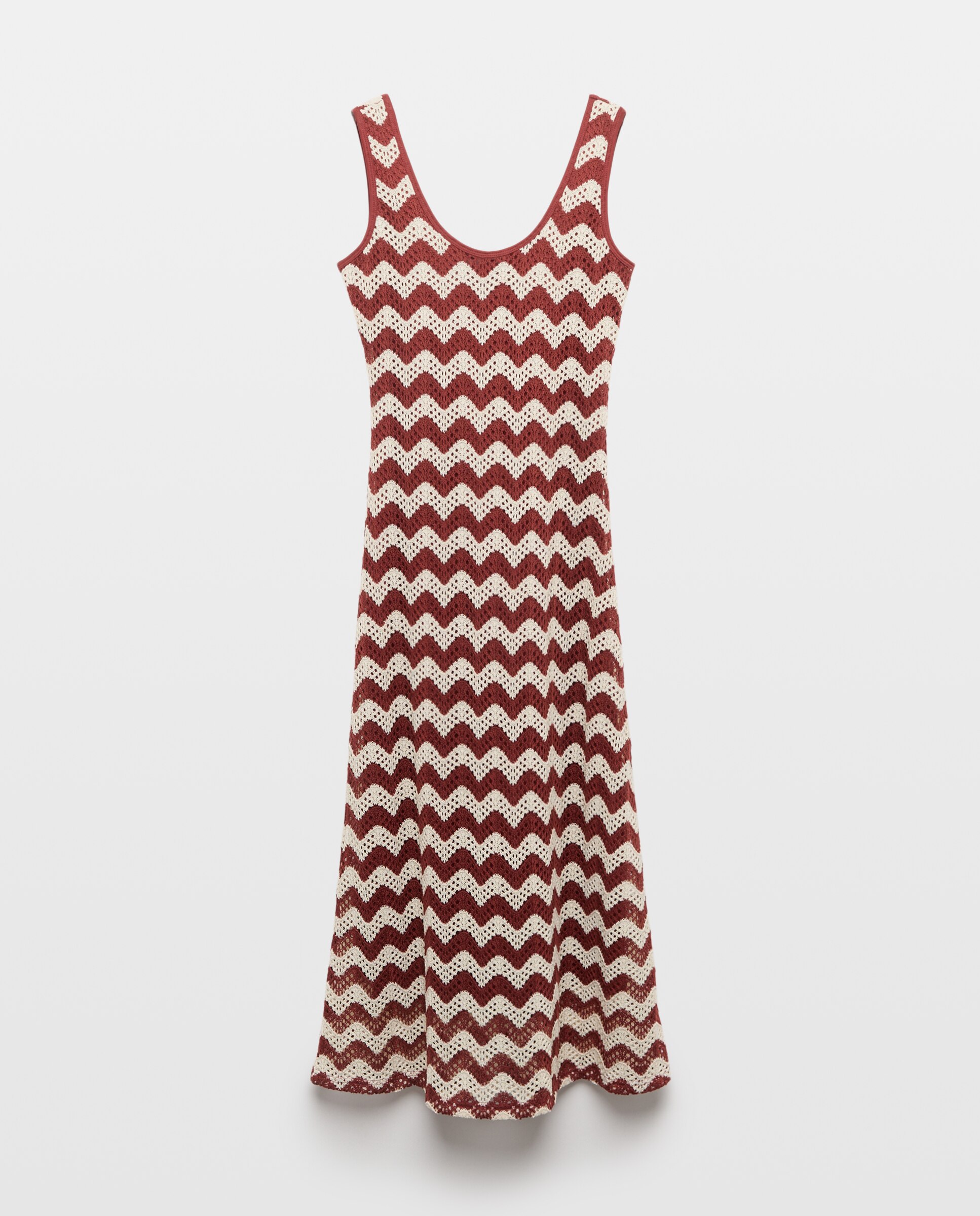 Vestido midi tirantes de mujer - Easy Wear - Rojo Rojo-4