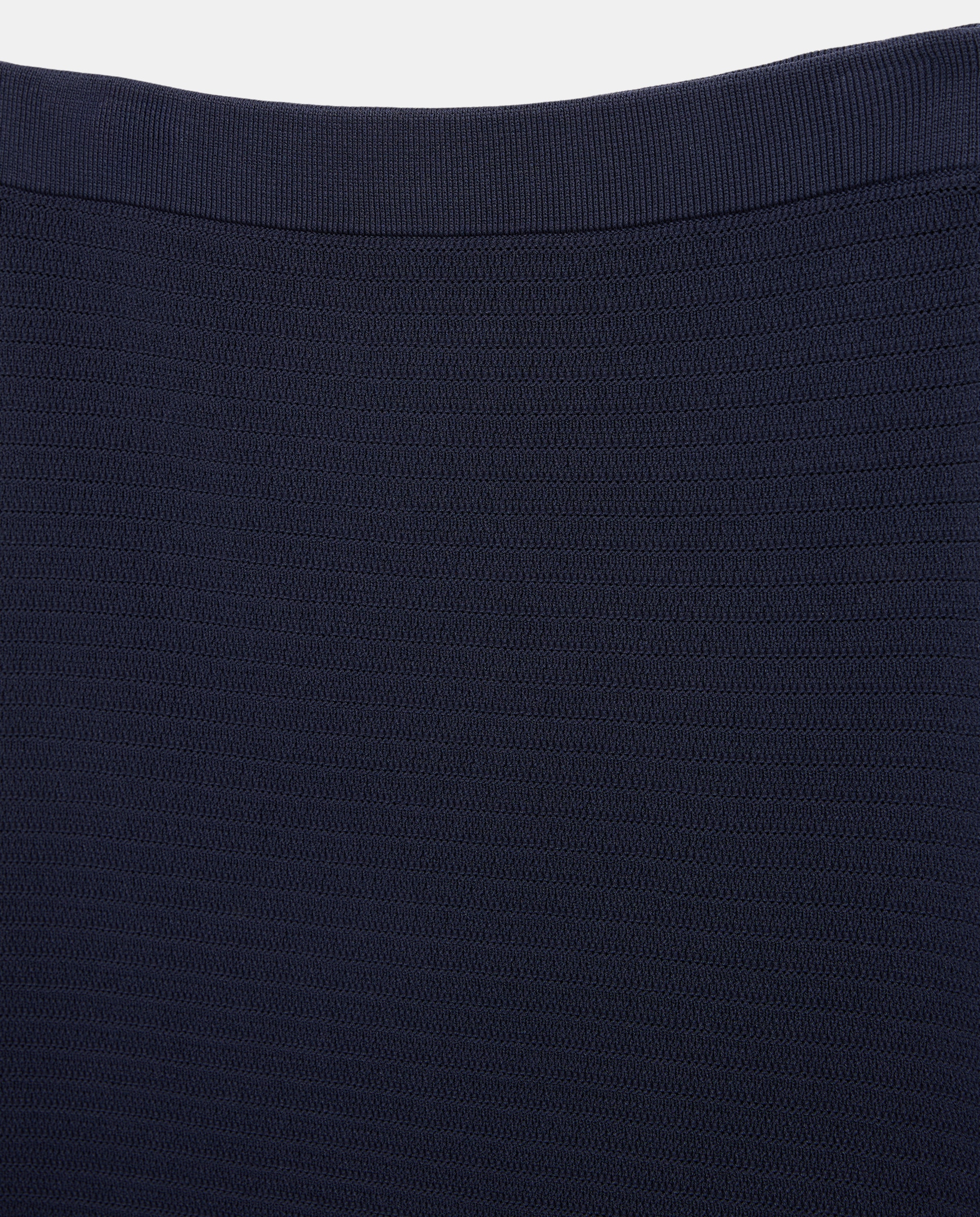 Saia de Tricot com Estrutura de Malha Azul-marinho-5