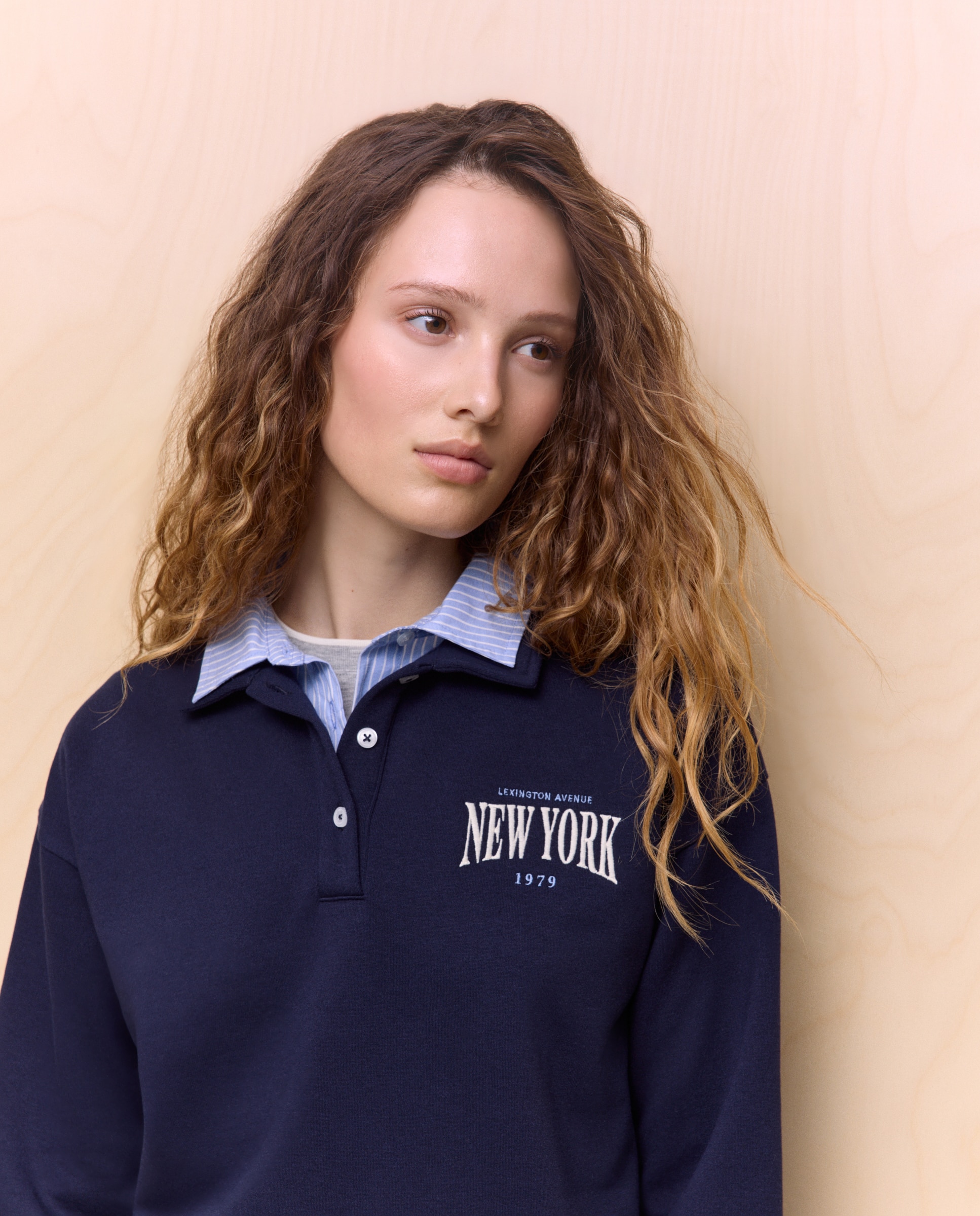 Sweatshirt Lisa de Algodão Azul-marinho-4