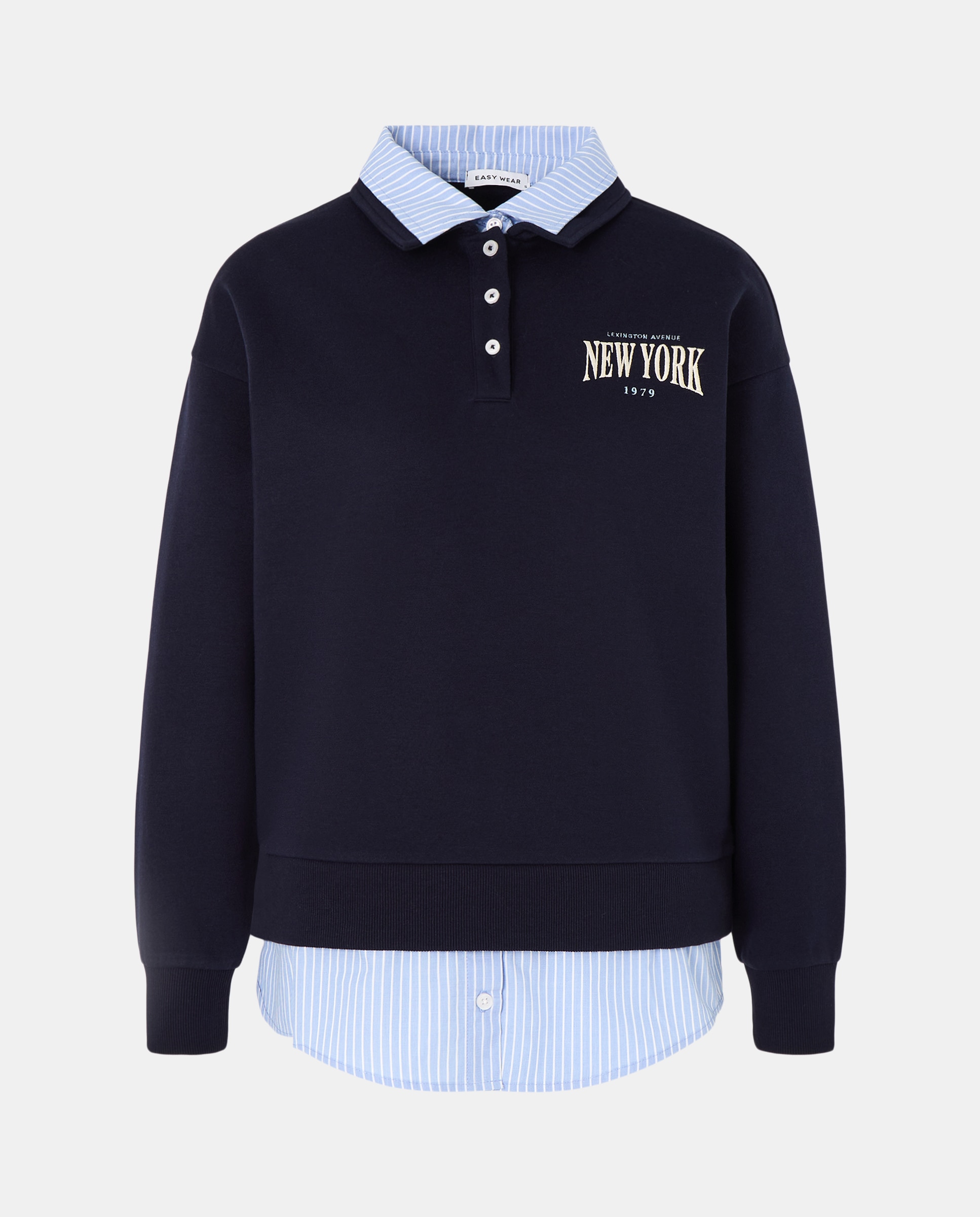 Sweatshirt Lisa de Algodão Azul-marinho-5