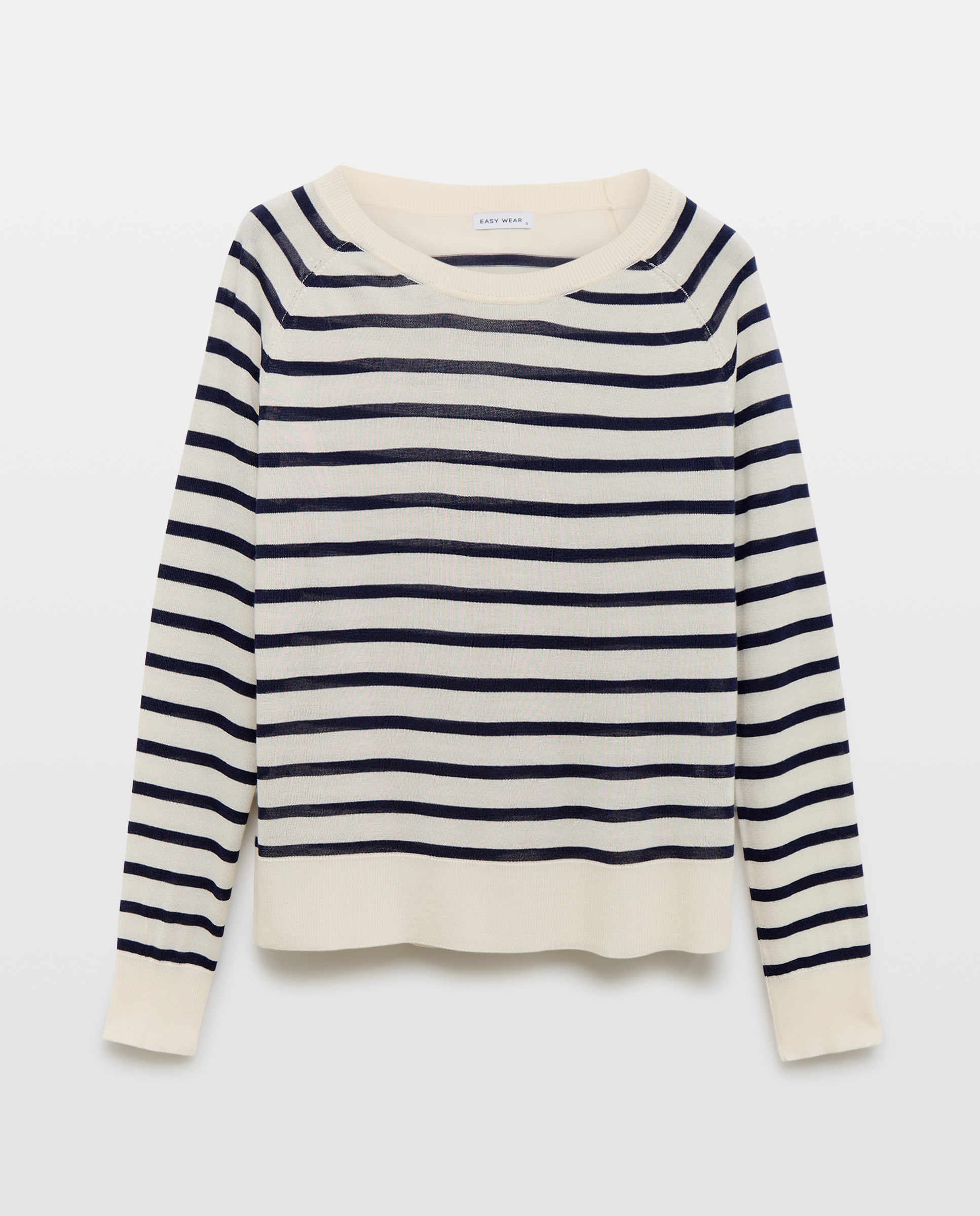 Camisola de Malha de Viscose Lisa Branco-5