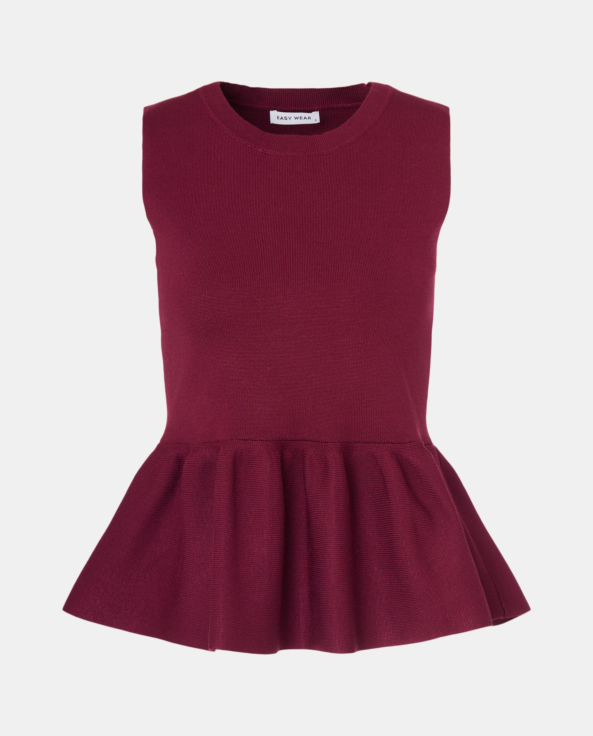 Camisola de malha de ponto liso Bordeaux-5
