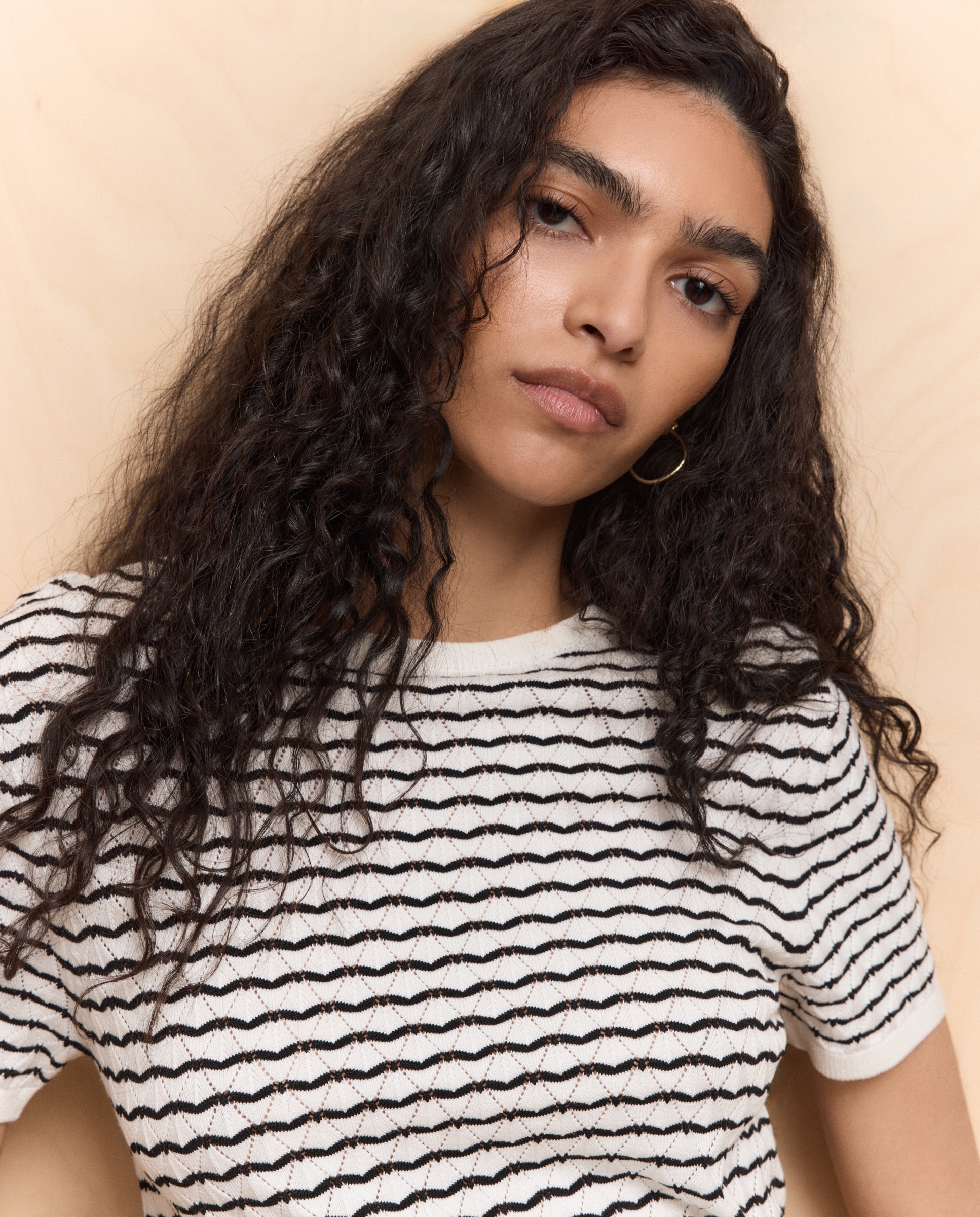 Jersey de mujer manga corta estructura - Easy Wear - 120 Crudo Blanco roto-3