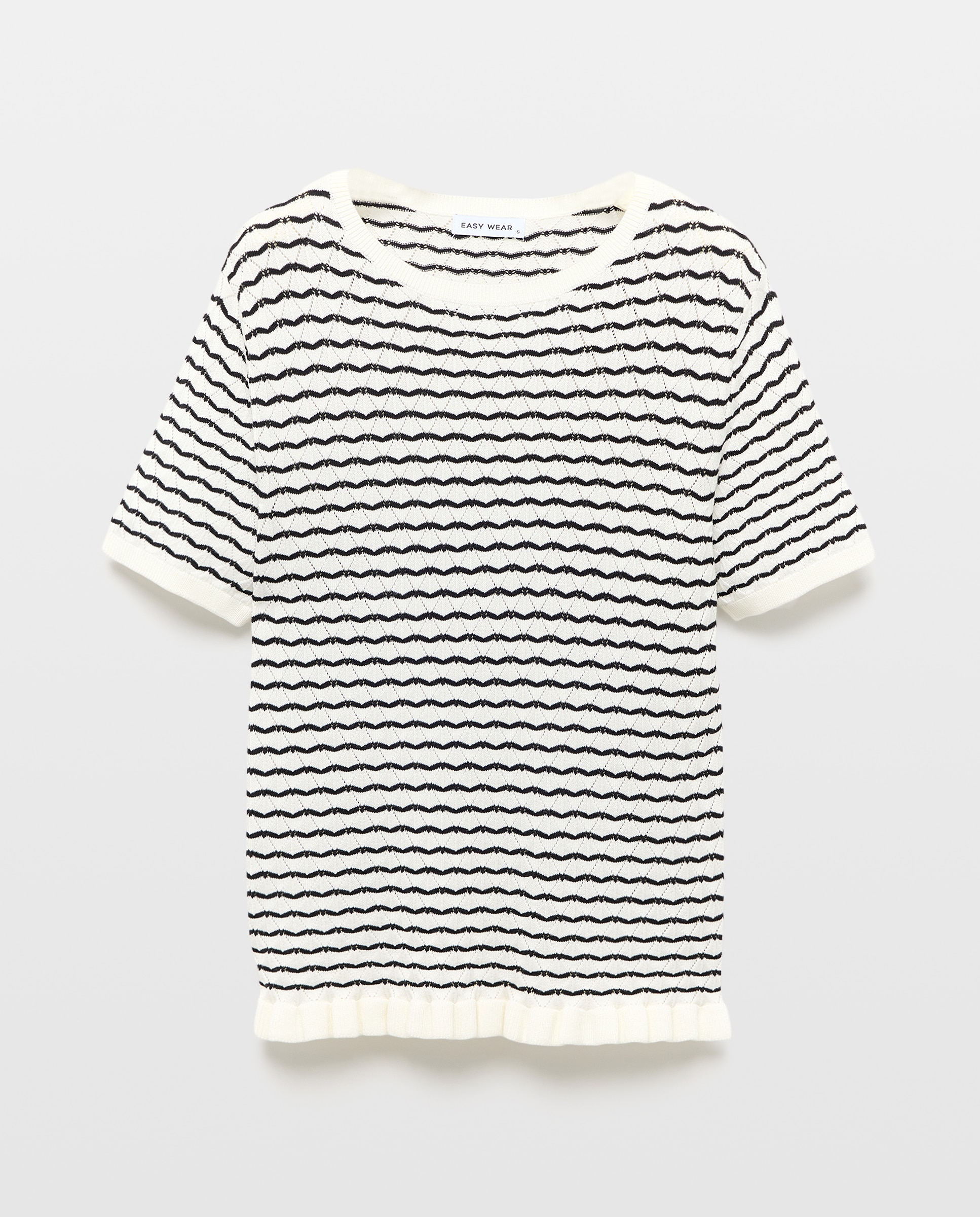 Jersey de mujer manga corta estructura - Easy Wear - 120 Crudo Blanco roto-5