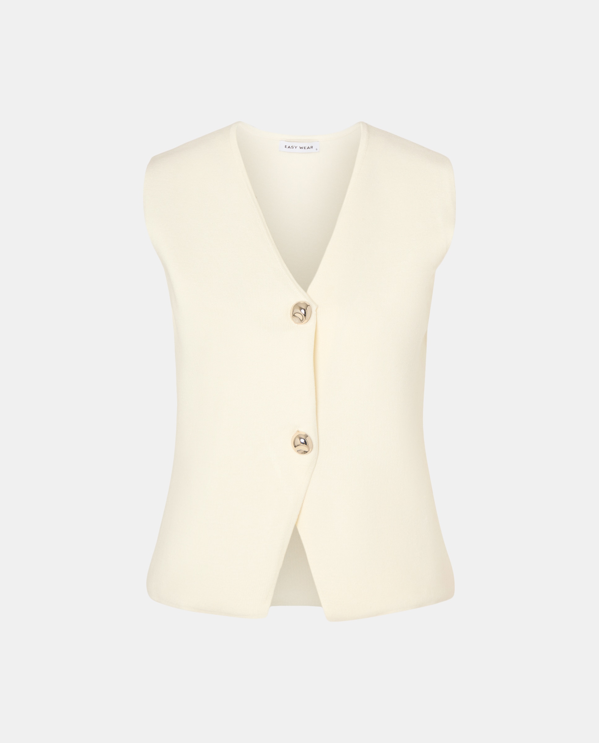 Colete de Malha Liso 120 Cru-5