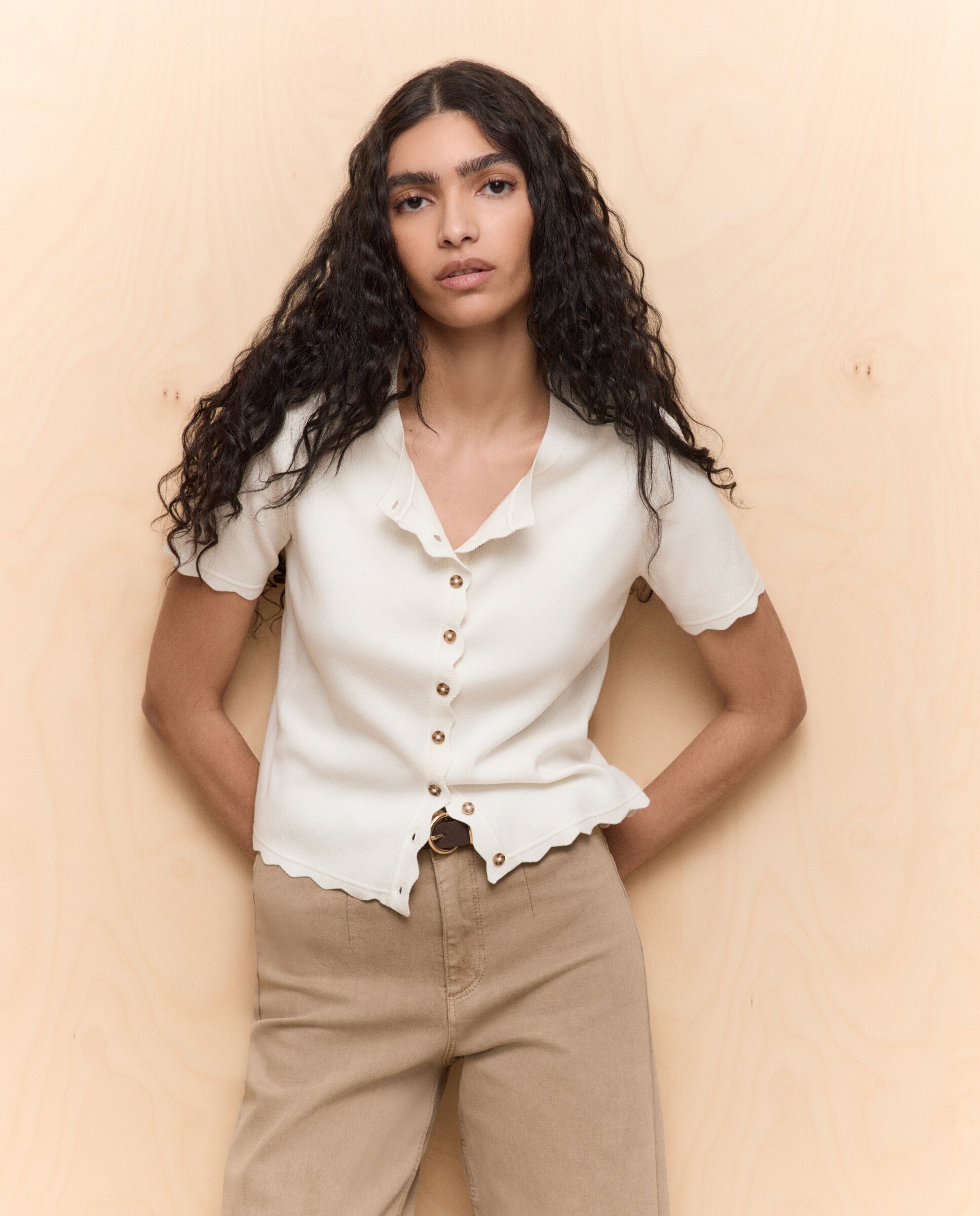 Imagen 2 de Chaqueta de mujer de punto lisa - Easy Wear - 120 Crudo 120 Crudo