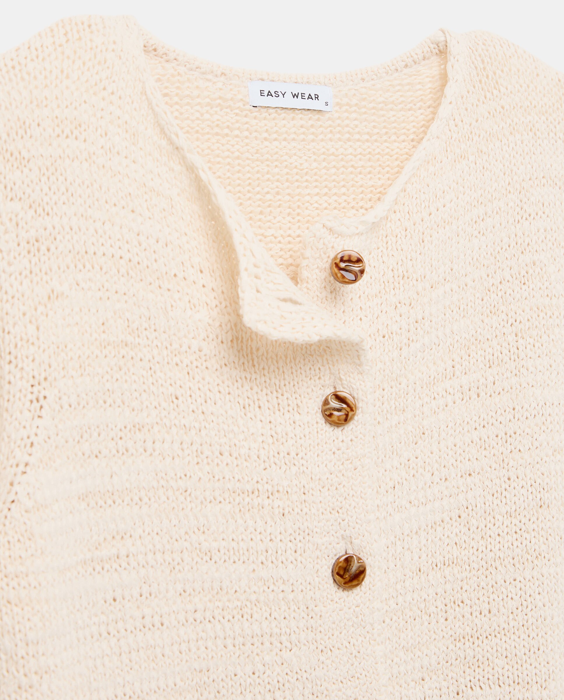 Imagen 5 de Chaqueta de mujer de punto lisa - Easy Wear - Beige Beige