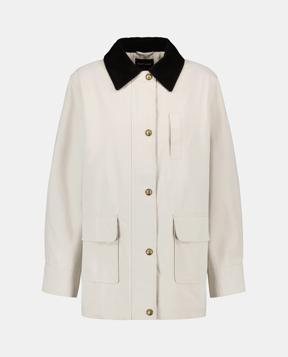 Parka de Algodão Lisa 850 Pedra-5