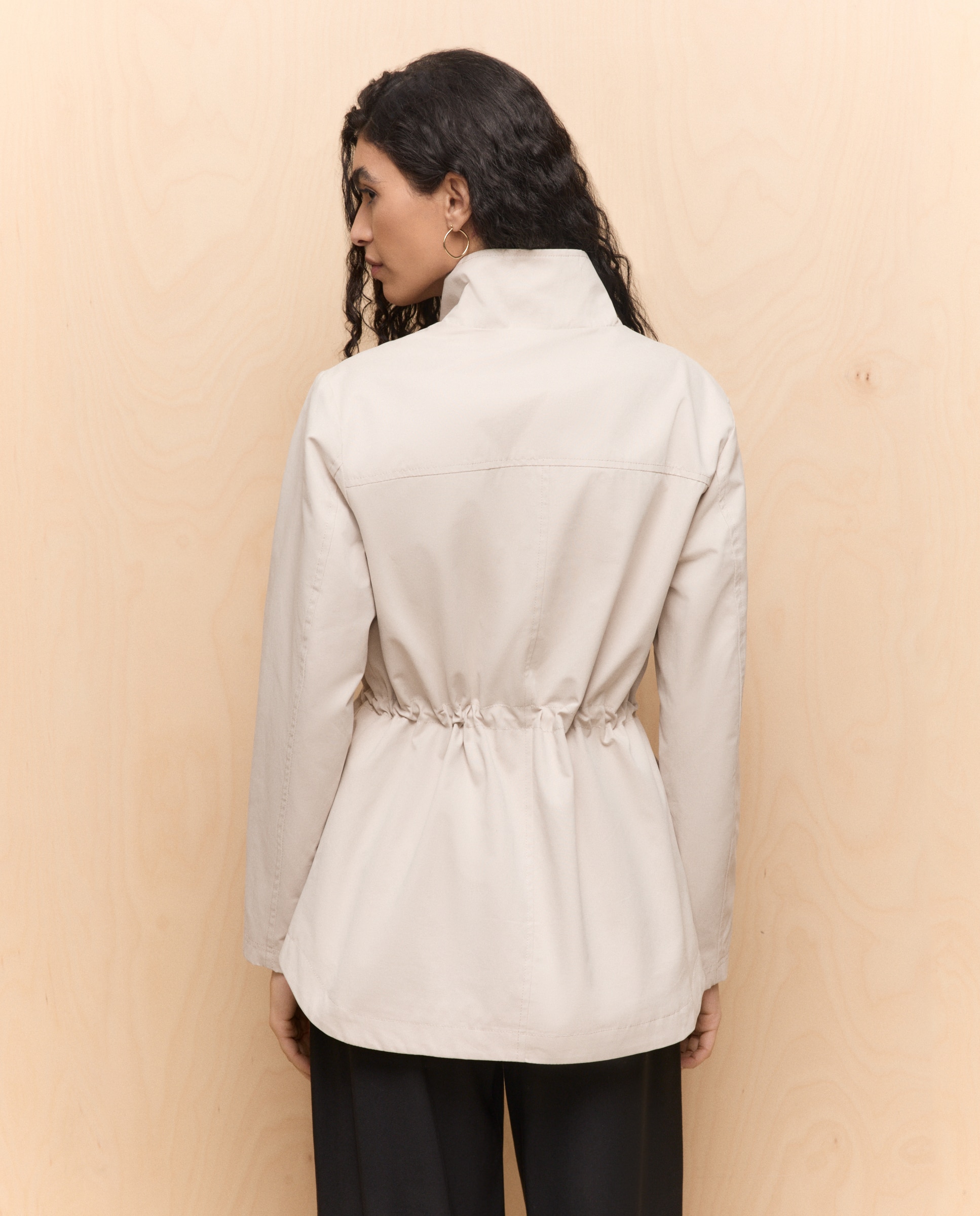 Sahariana lisa de algodón de mujer - Easy Wear - 850 Piedra 850 Piedra-3