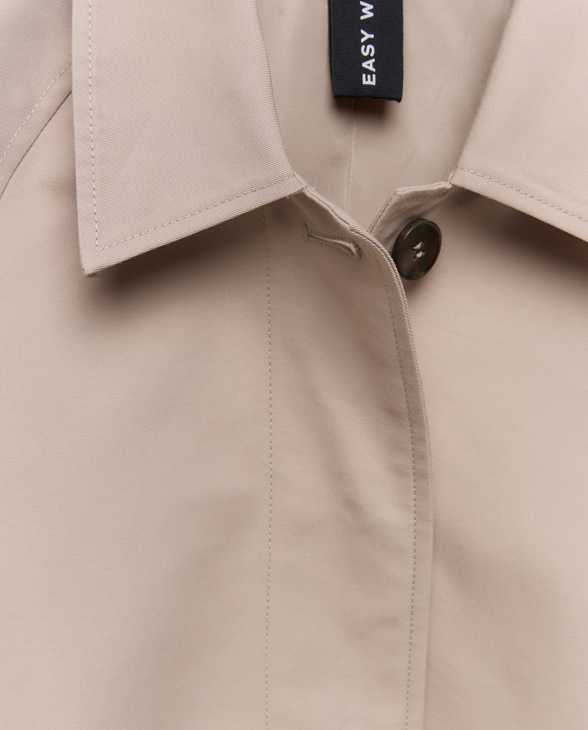 Gabardina corta lisa de mujer - Easy Wear - 730 Camel Tostado-6