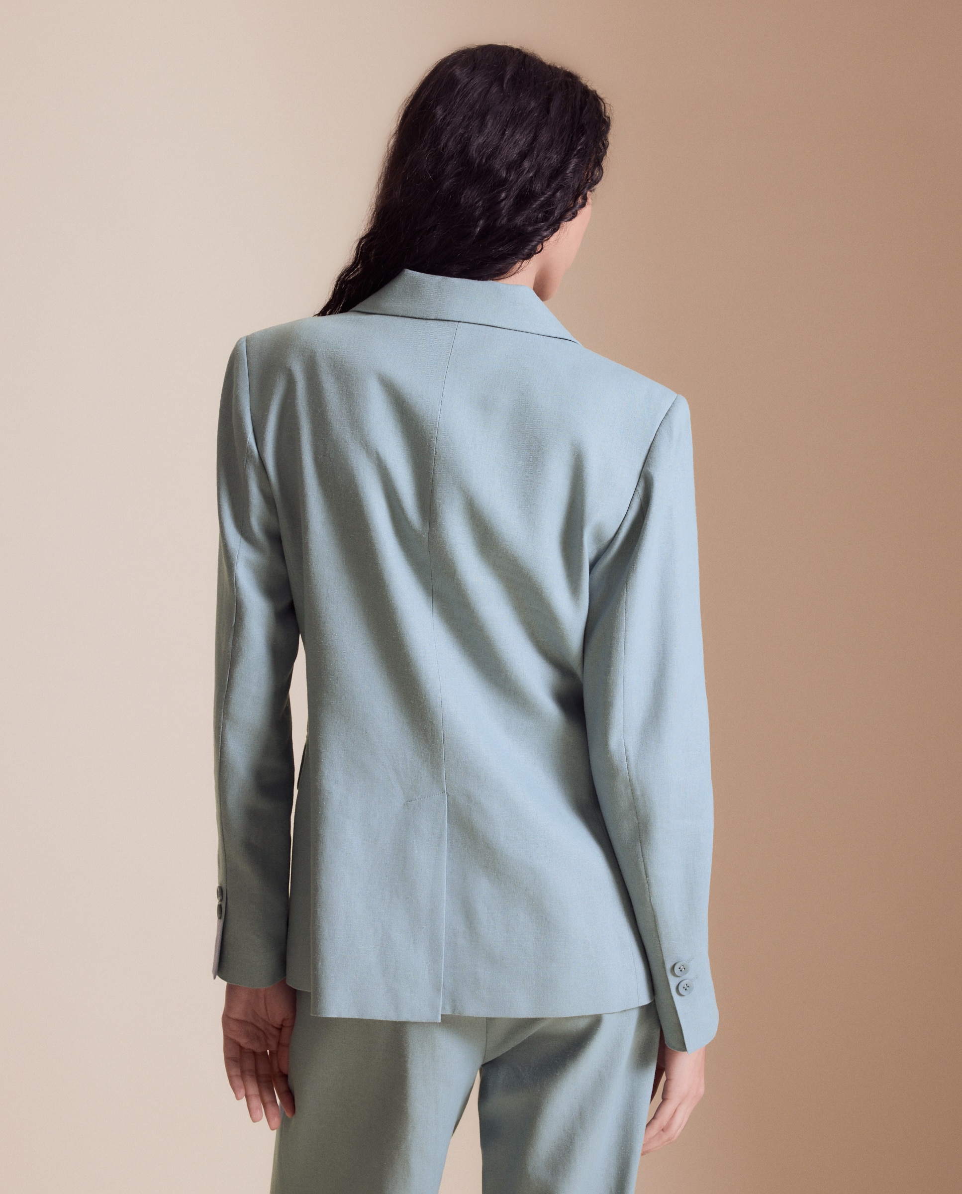 Blazer Assertoado de Linho 400 Azul-3