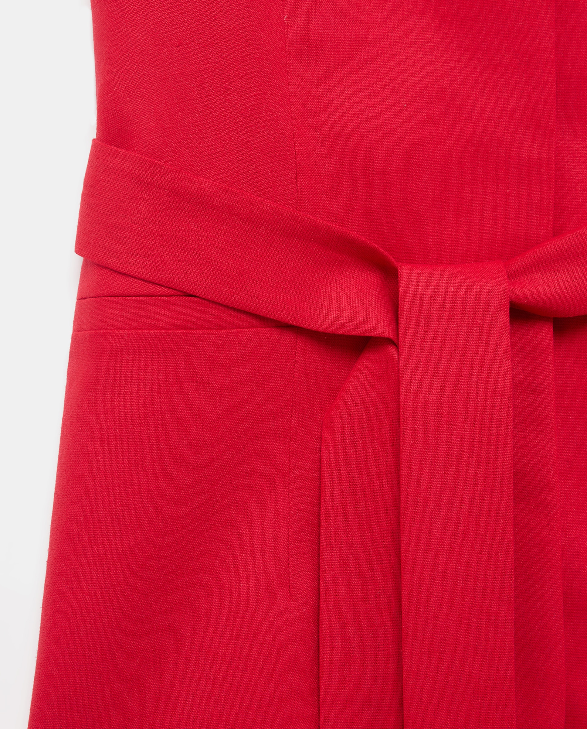Colete de Linho com Cinto 600 Vermelho-6