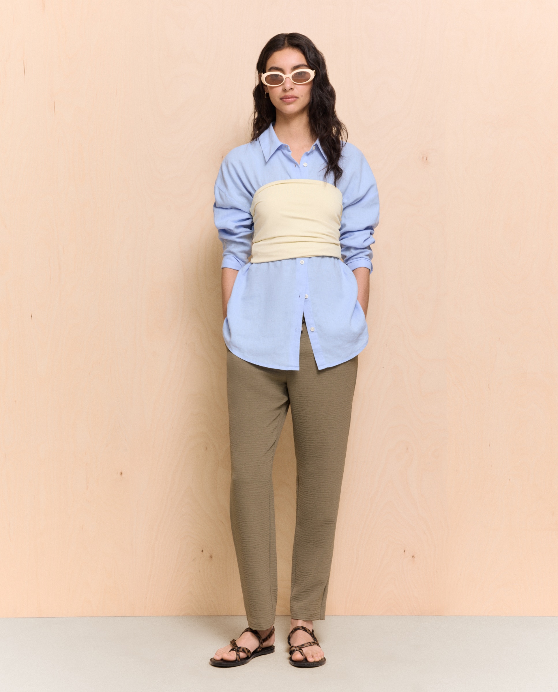 Easy Wear - Pantalon fluido de mujer con cinturilla elastica.