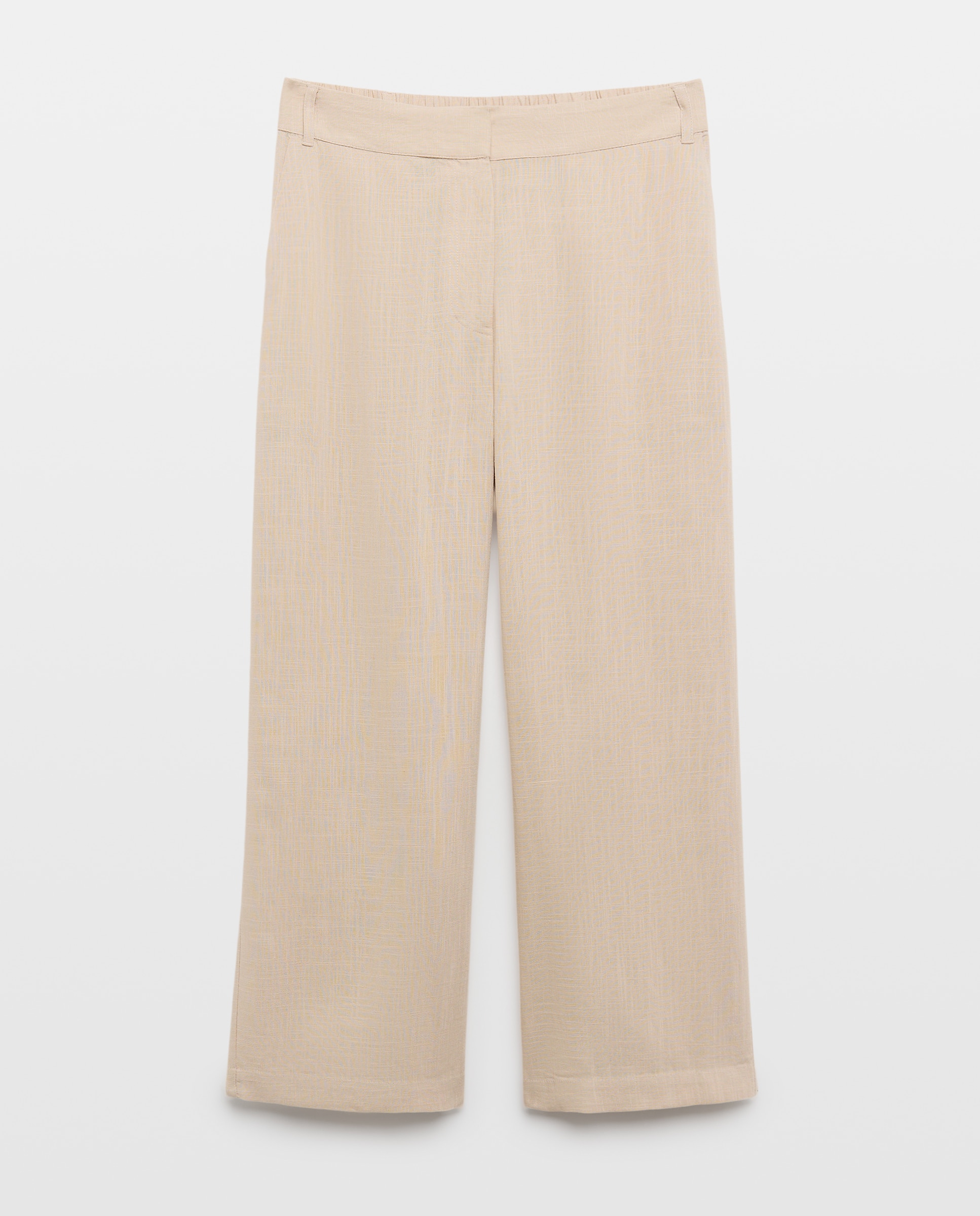 Imagen 4 de Pantalón culotte de mujer con lino - Easy Wear - Azul marino Beige
