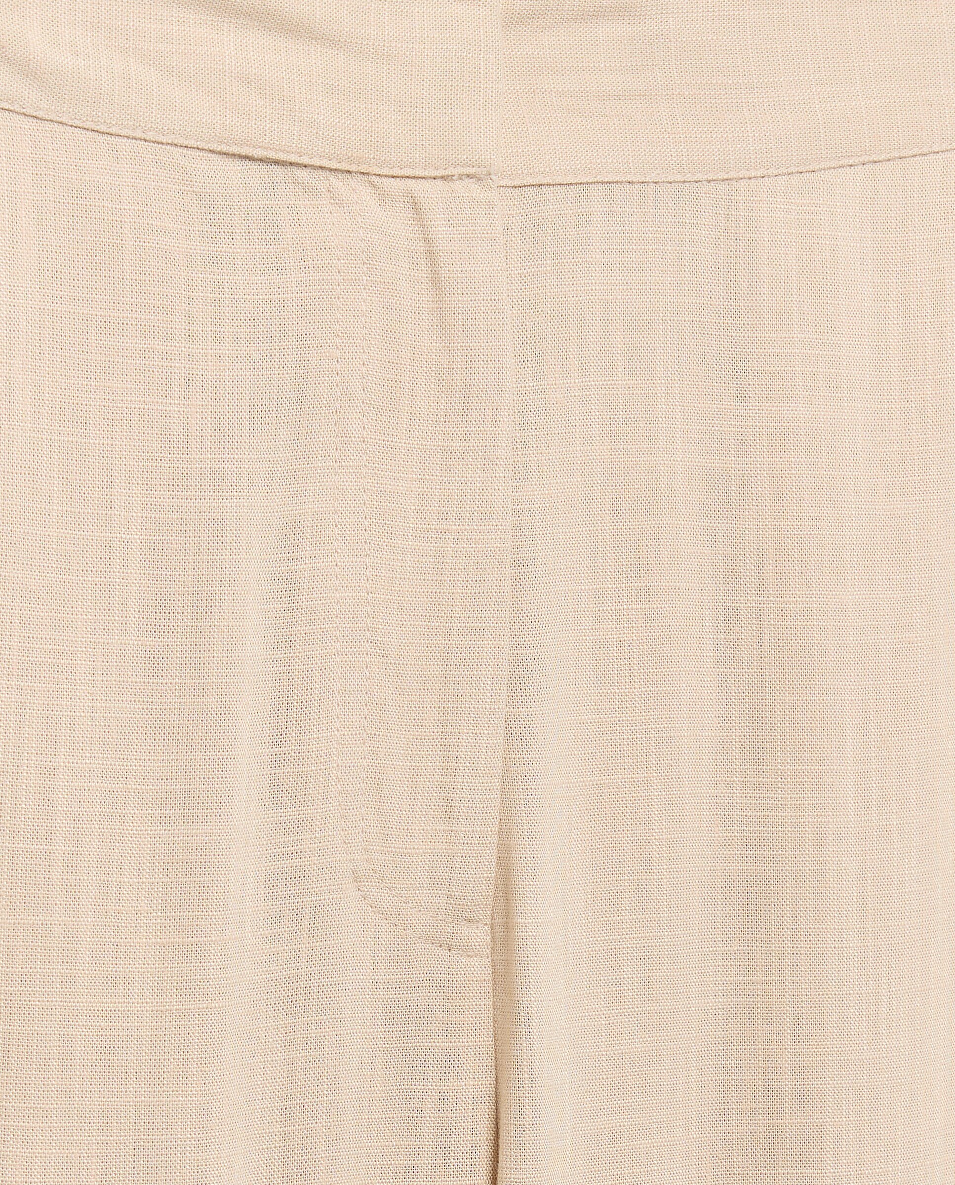 Imagen 5 de Pantalón culotte de mujer con lino - Easy Wear - Azul marino Beige