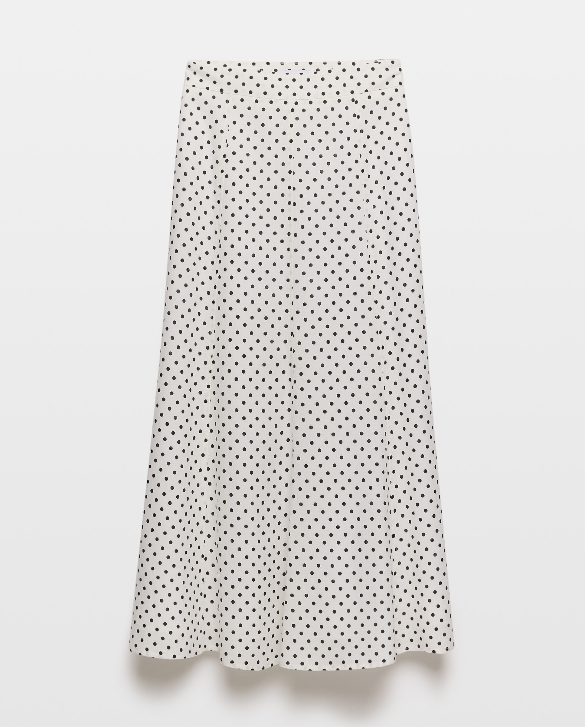 Falda midi con lino - Easy Wear - Blanco Blanco-4