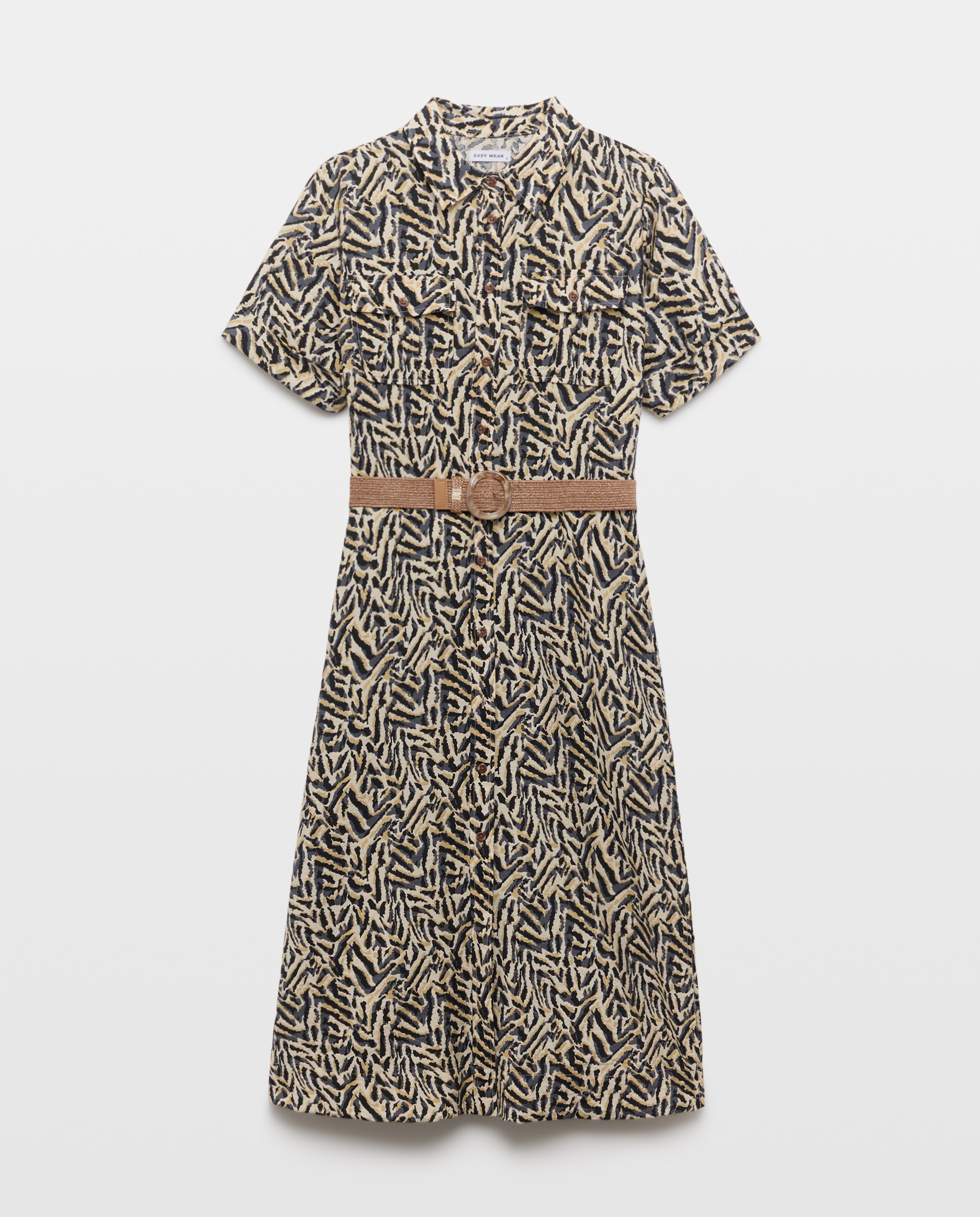 Vestido Midi com Cinto Preto-4