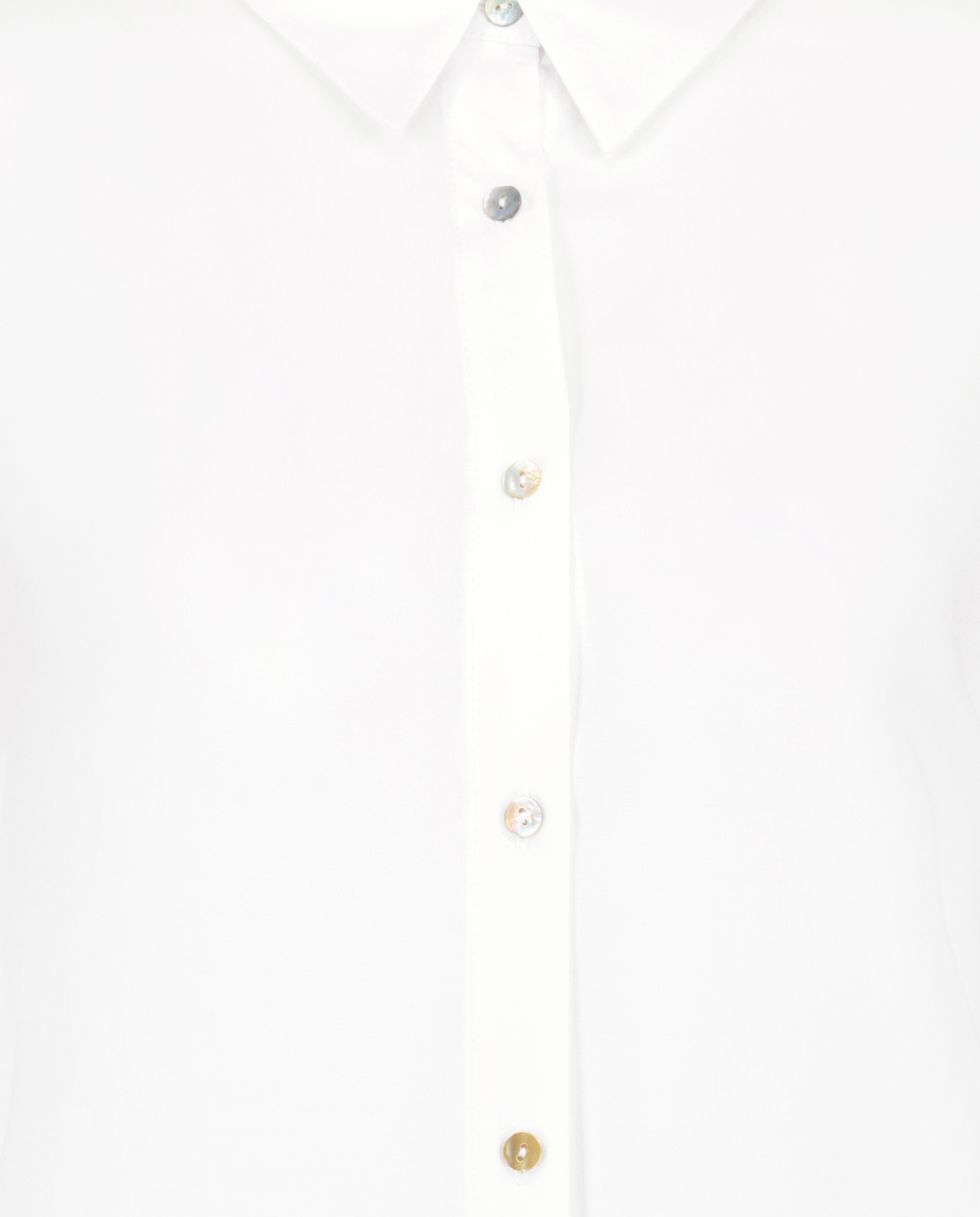 Camisa de viscosa de manga larga de mujer - Easy Wear - Blanco Blanco-6