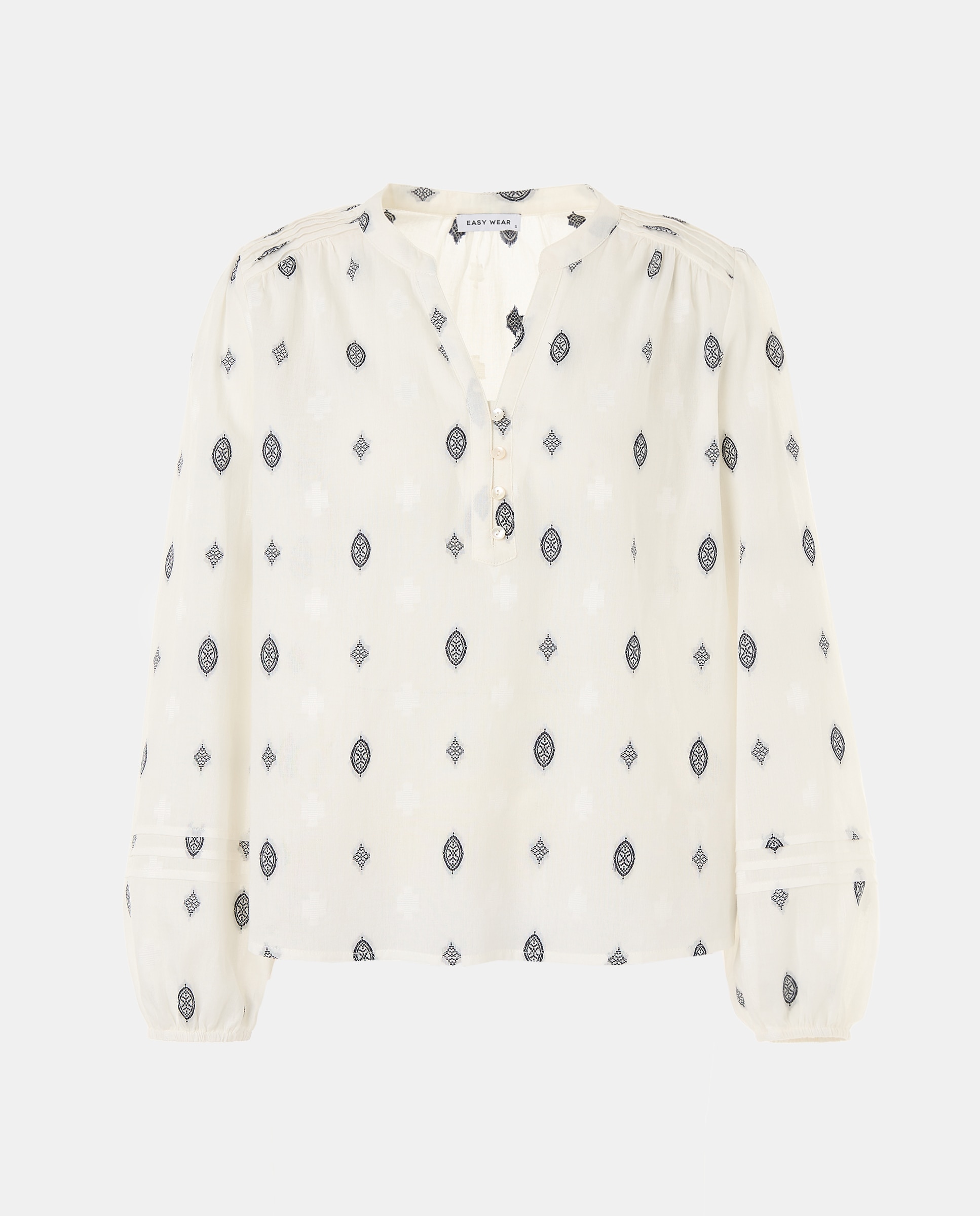 Imagen 5 de Camisa de mujer bordada - Easy Wear - Añil 120 Crudo