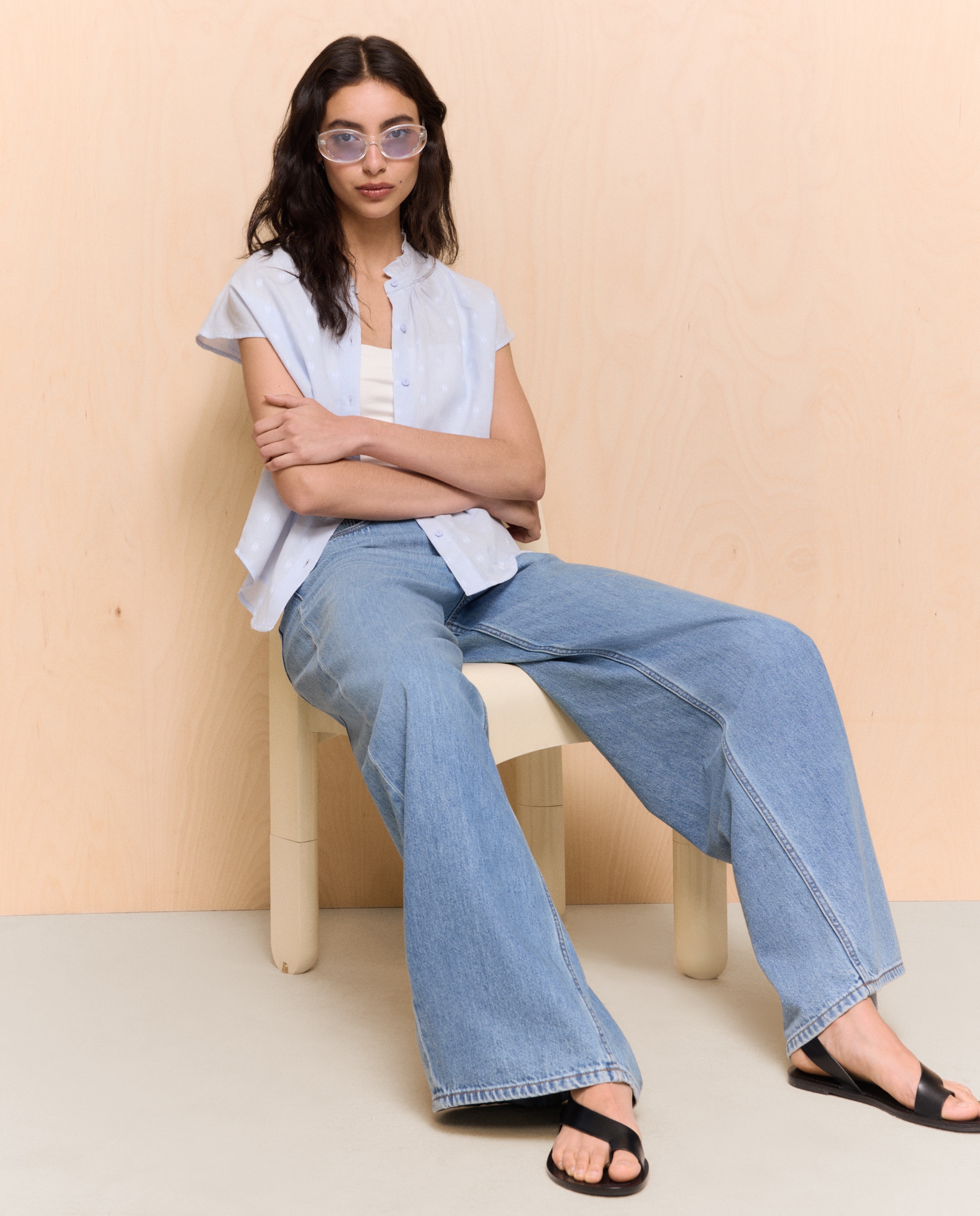 Easy Wear - Camisa de manga corta estampada de mujer.