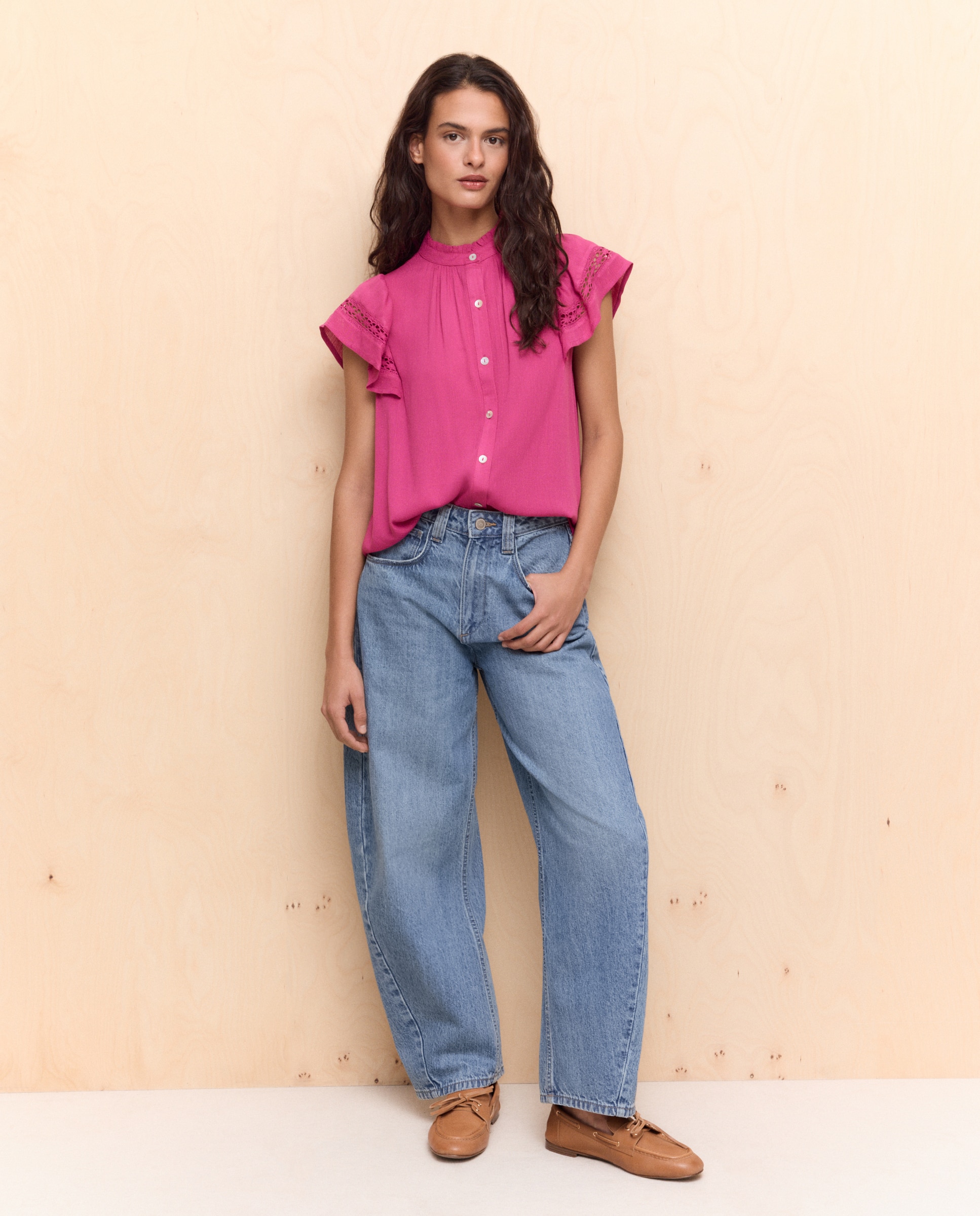 Blusa com Folho Azul-marinho-1