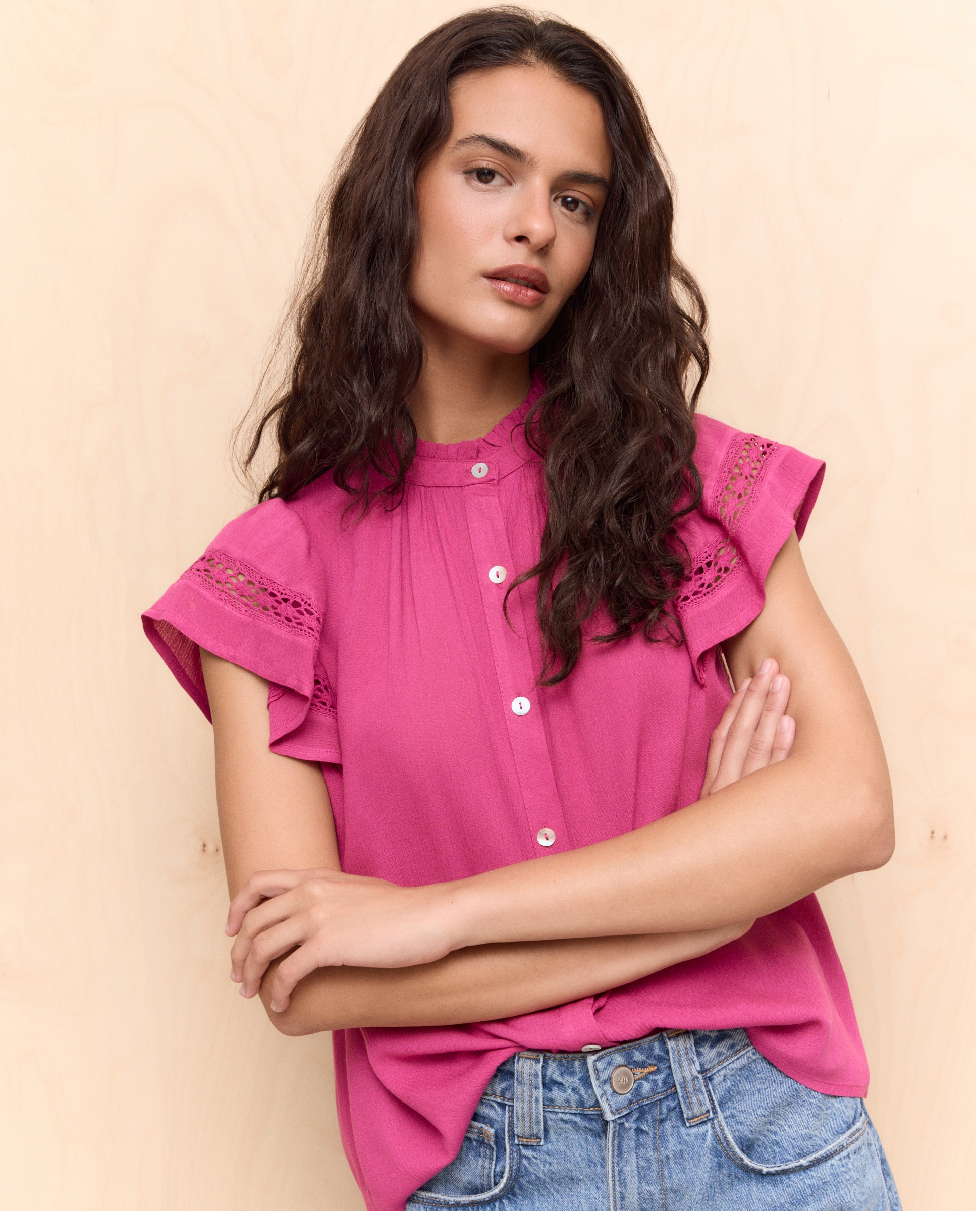 Blusa com Folho Azul-marinho-3