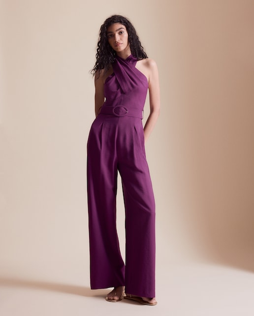 Mono de mujer largo cuello halter