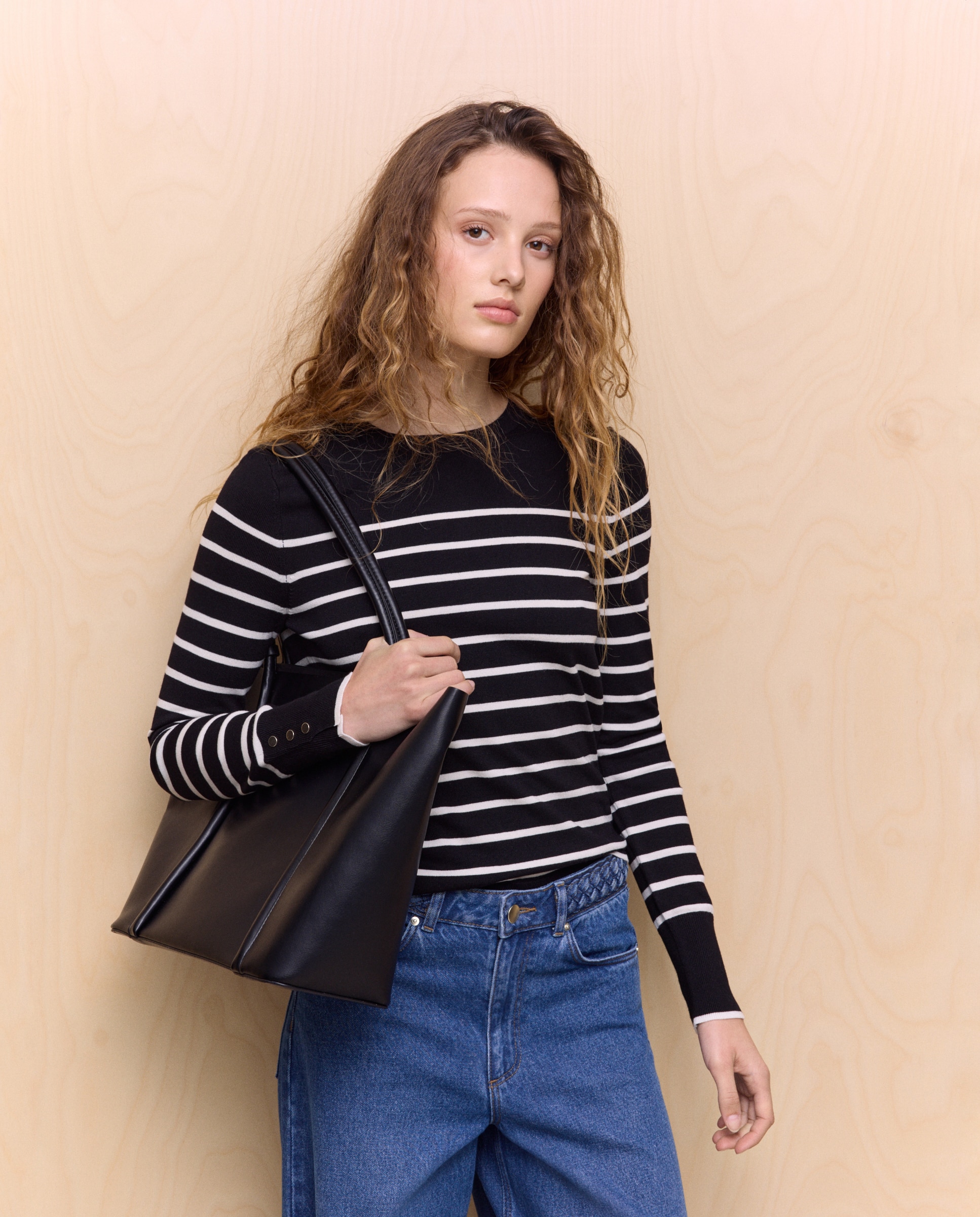 Mala Shopper com Bolso Preto-7