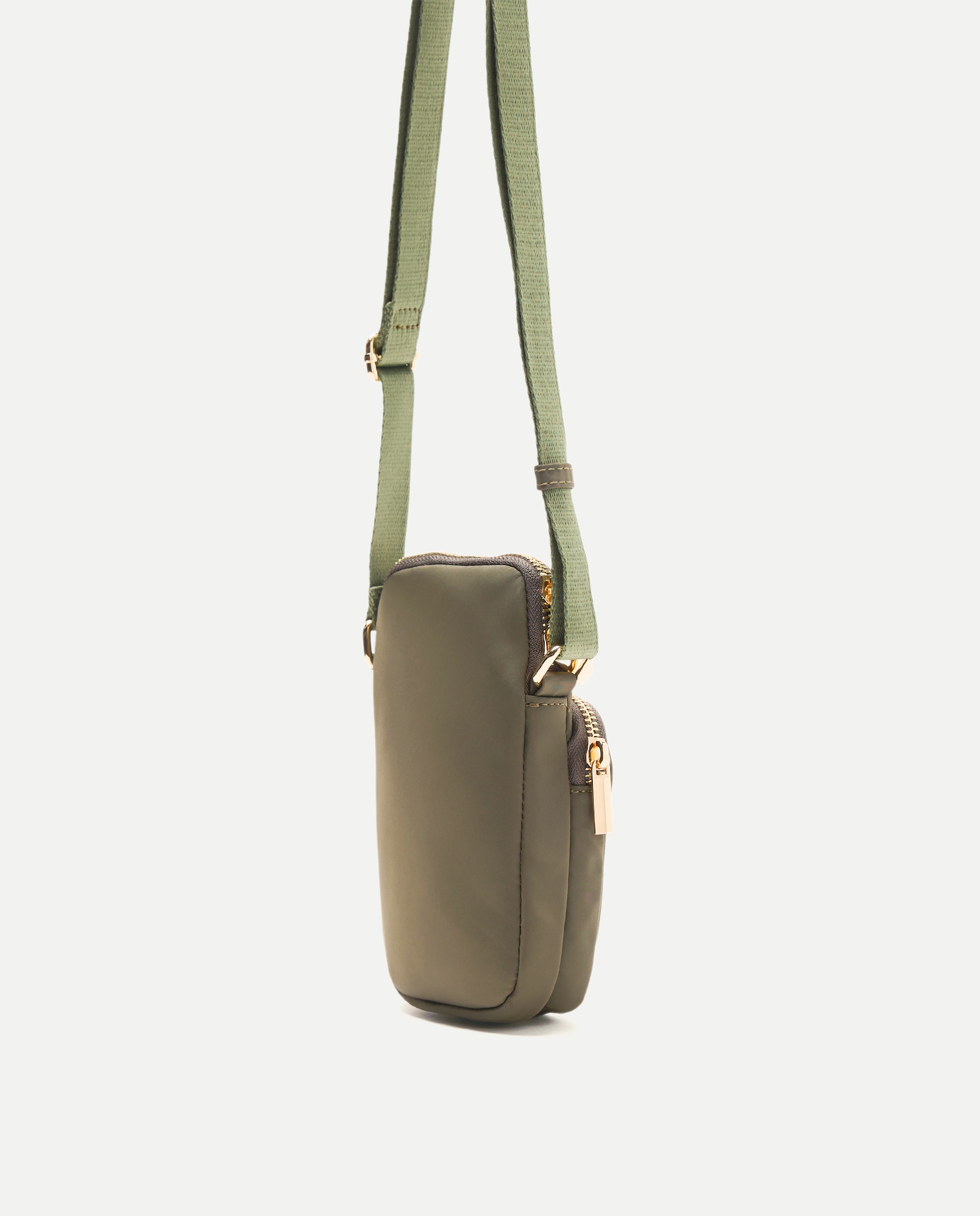 Mini Mala de Nylon com Alça de Tiracolo Verde-2