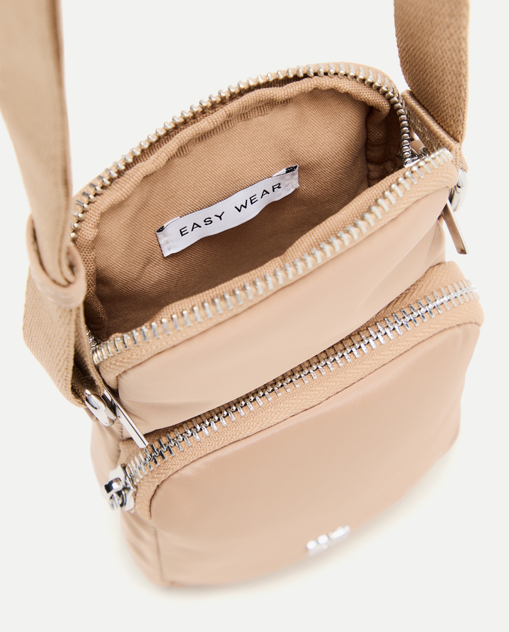 Mini Mala de Nylon com Alça de Tiracolo 730 Camel-3