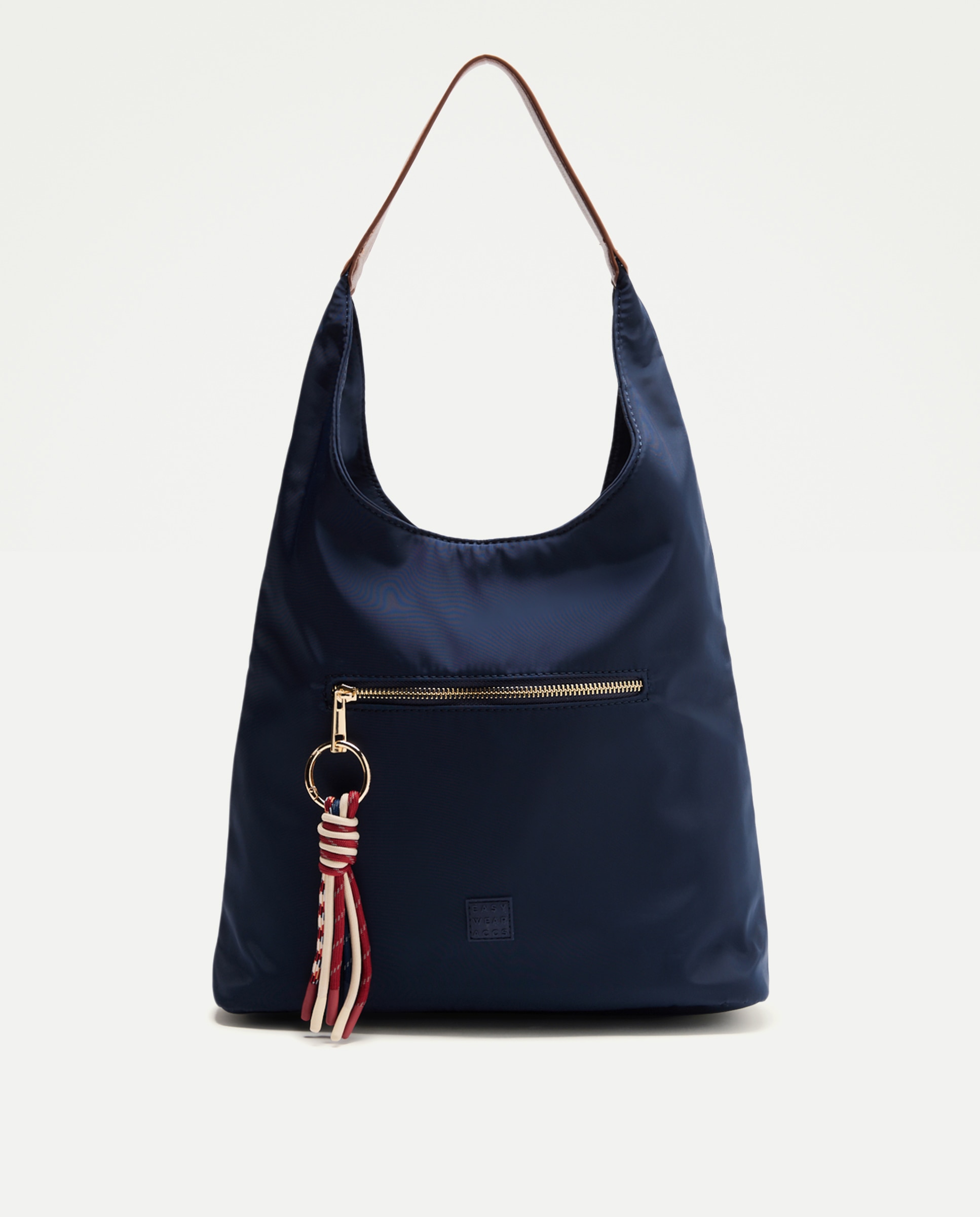 Mala Hobo de Nylon Azul-marinho-1