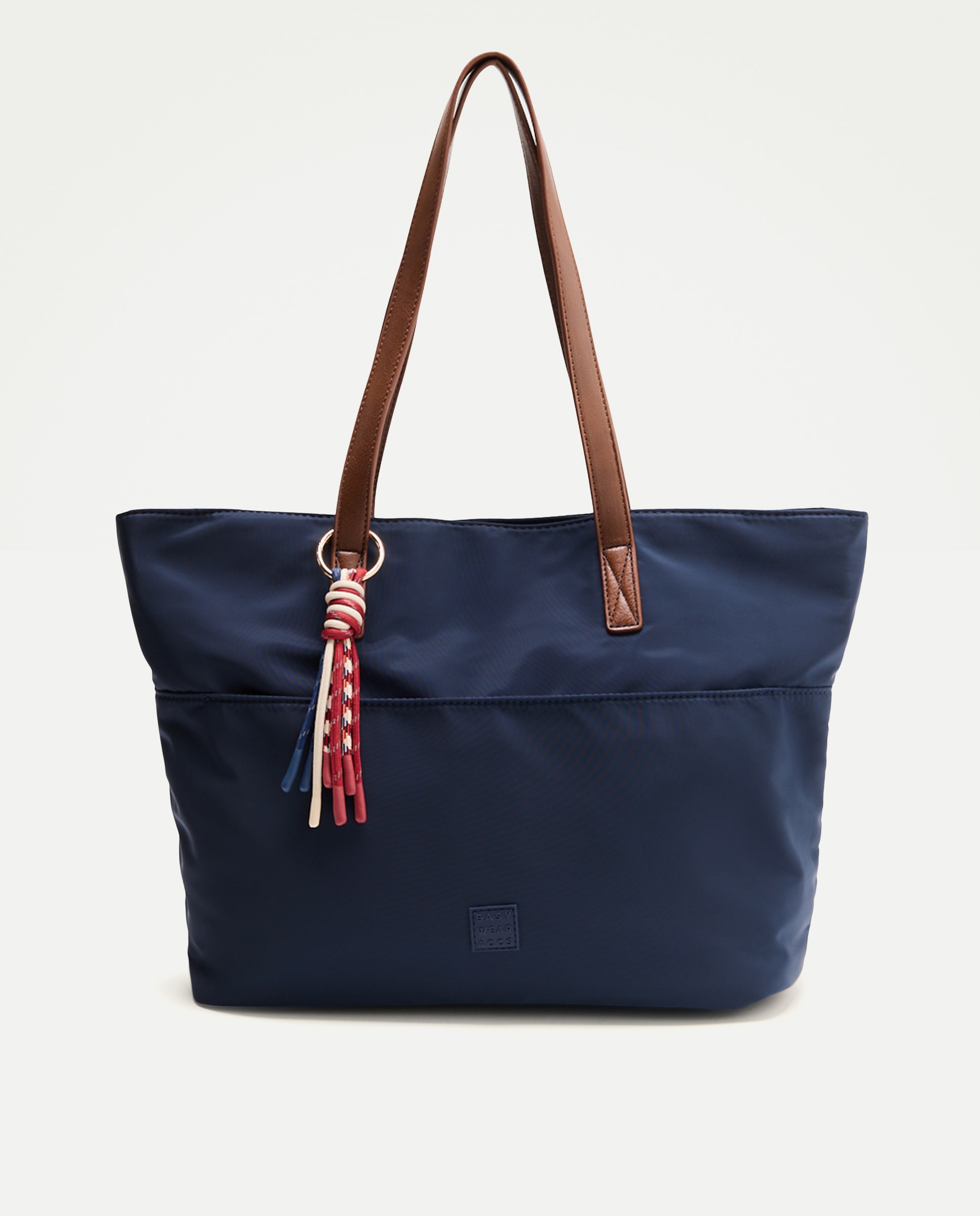 Mala Shopper de Nylon Azul-marinho-1
