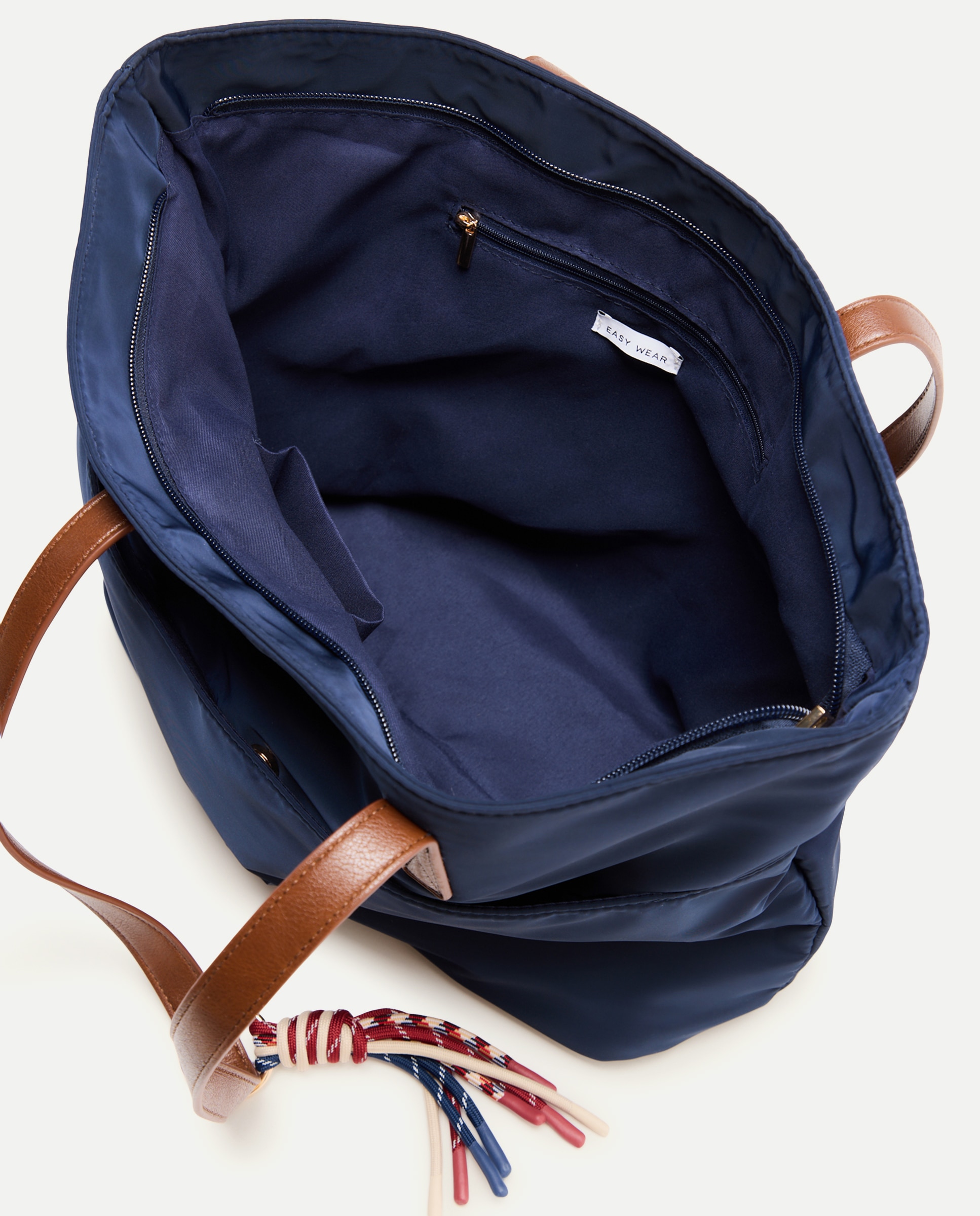 Mala Shopper de Nylon Azul-marinho-3