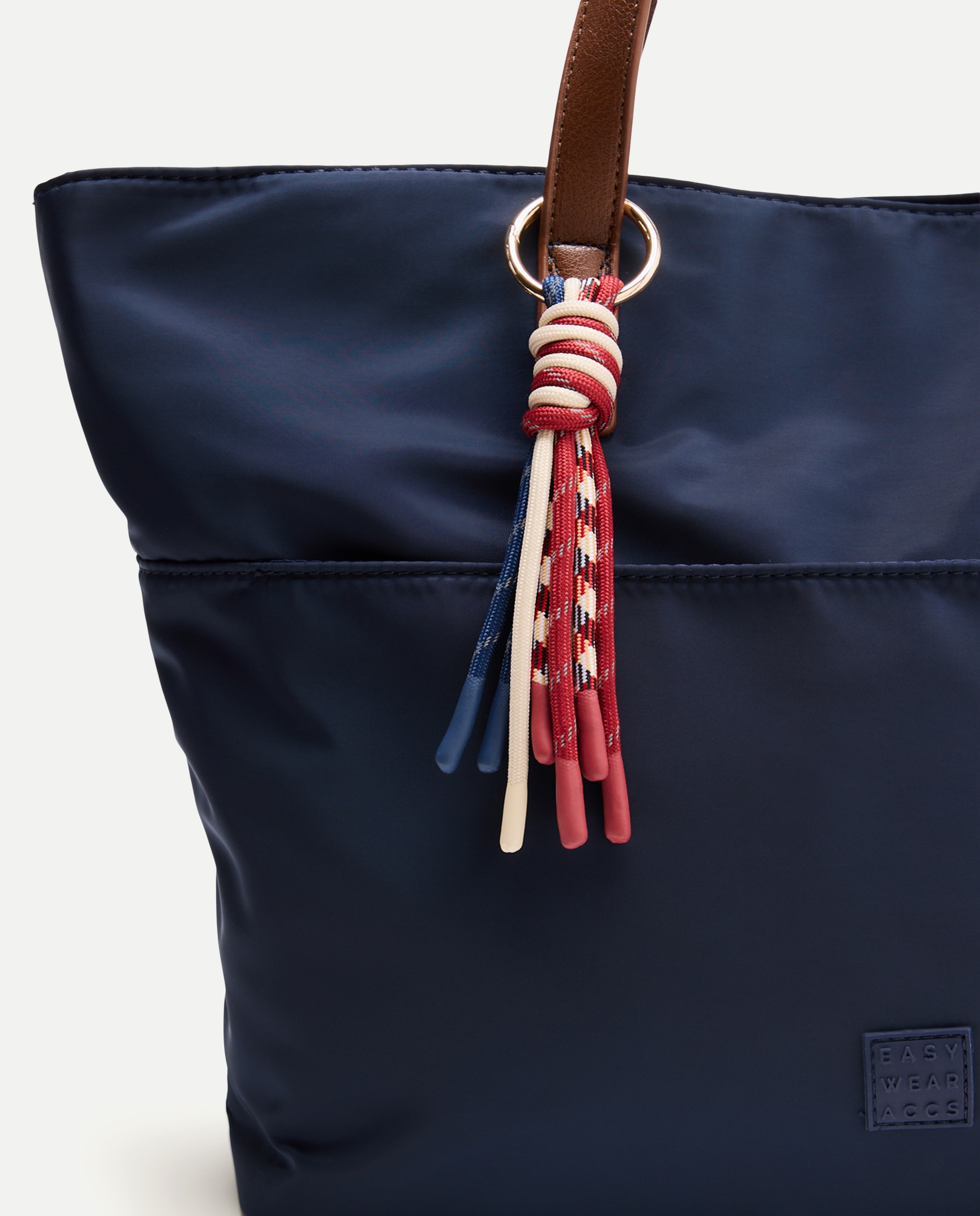 Mala Shopper de Nylon Azul-marinho-4