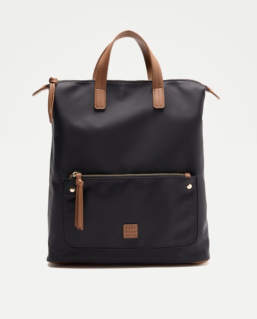 Mochila nylon lisa de mujer