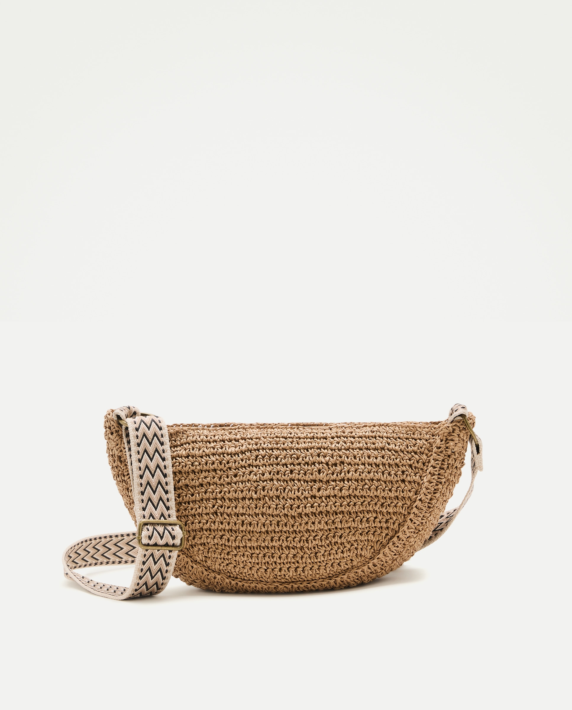 Imagem 0 de Mala a Tiracolo de Ráfia com Alça Multi