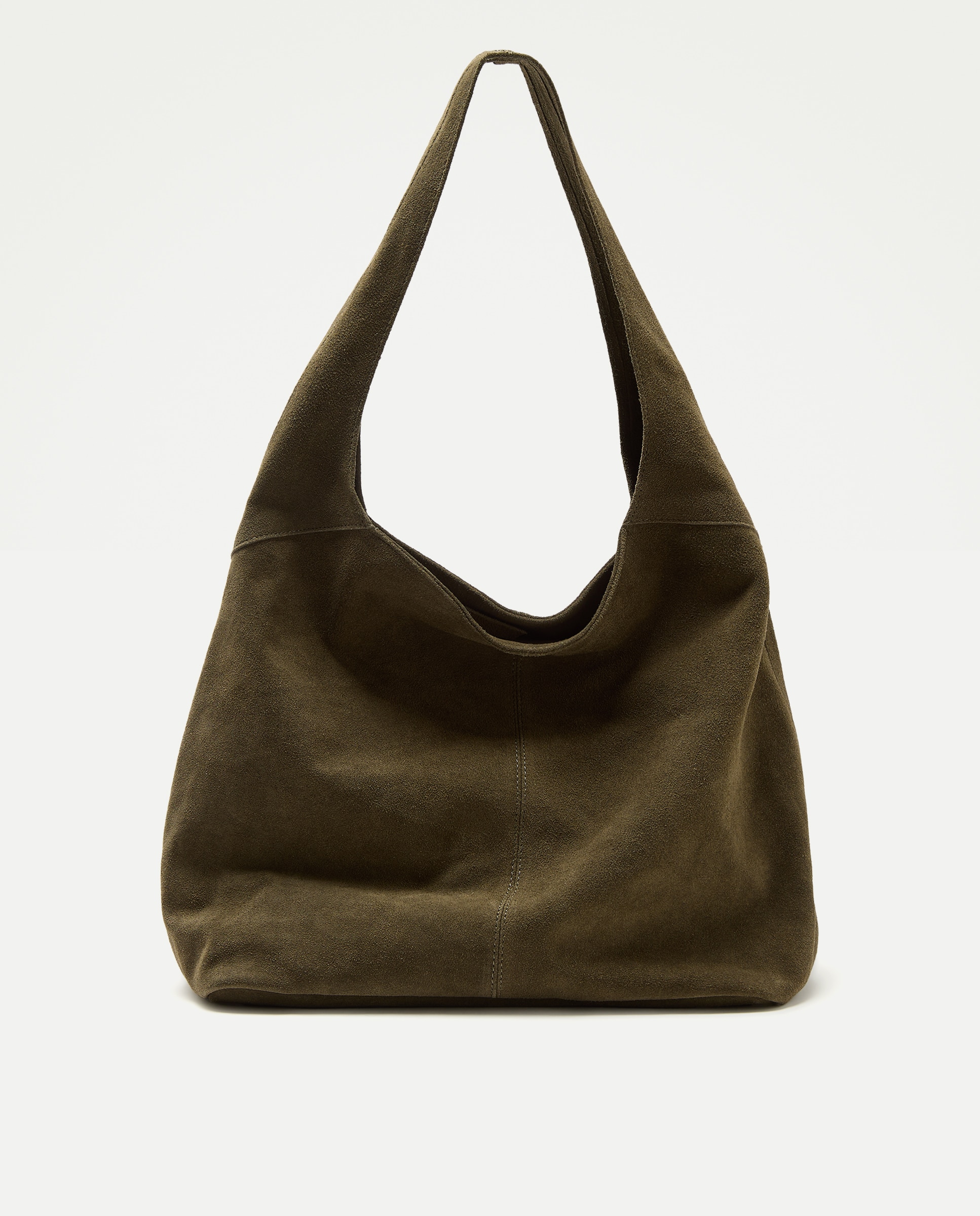 Imagem 0 de Mala Hobo em Pele com Fecho de Correr