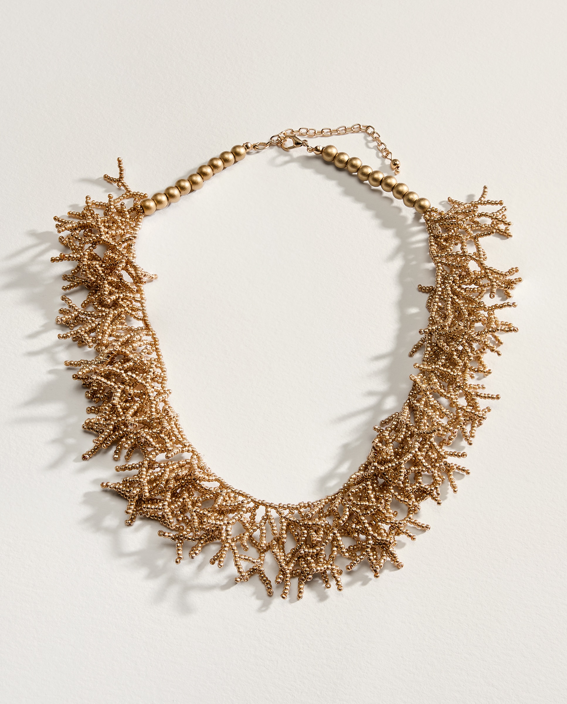 Colar com Missangas - Coral 390 Ouro-2