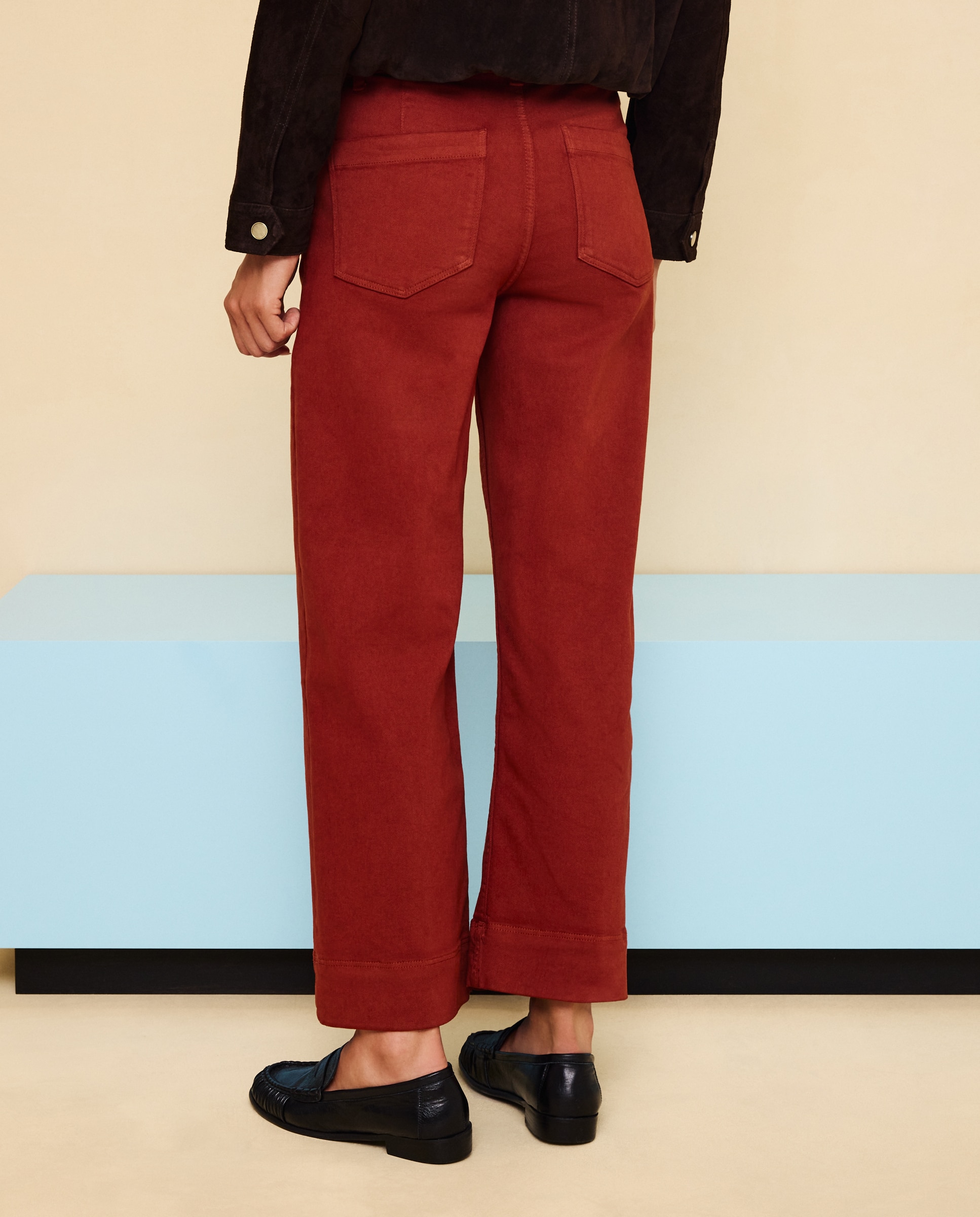 Pantalón de mujer crop culotte abotonado - Easy Wear - 790 Bronce 790 Bronce-3