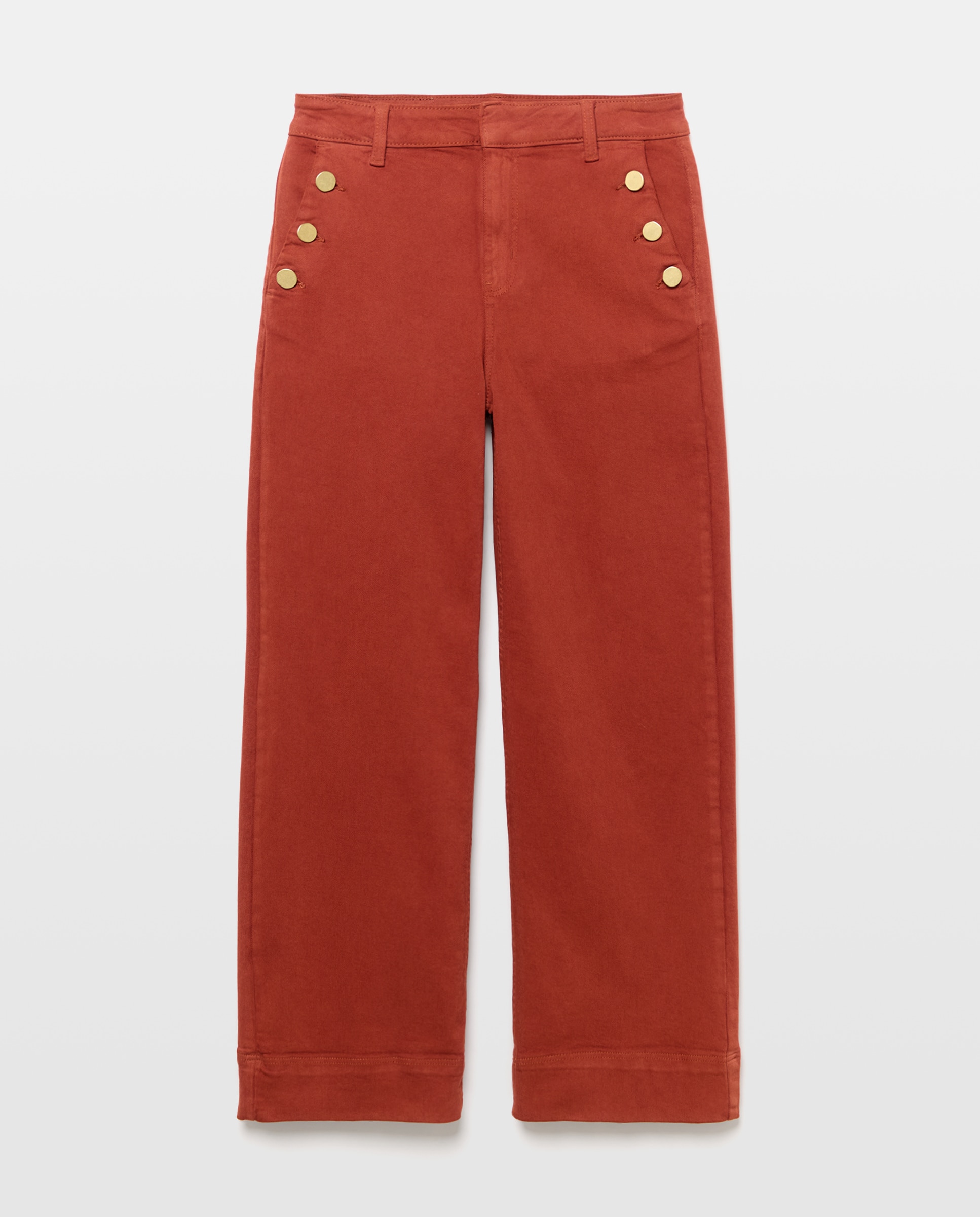 Pantalón de mujer crop culotte abotonado - Easy Wear - 790 Bronce 790 Bronce-4