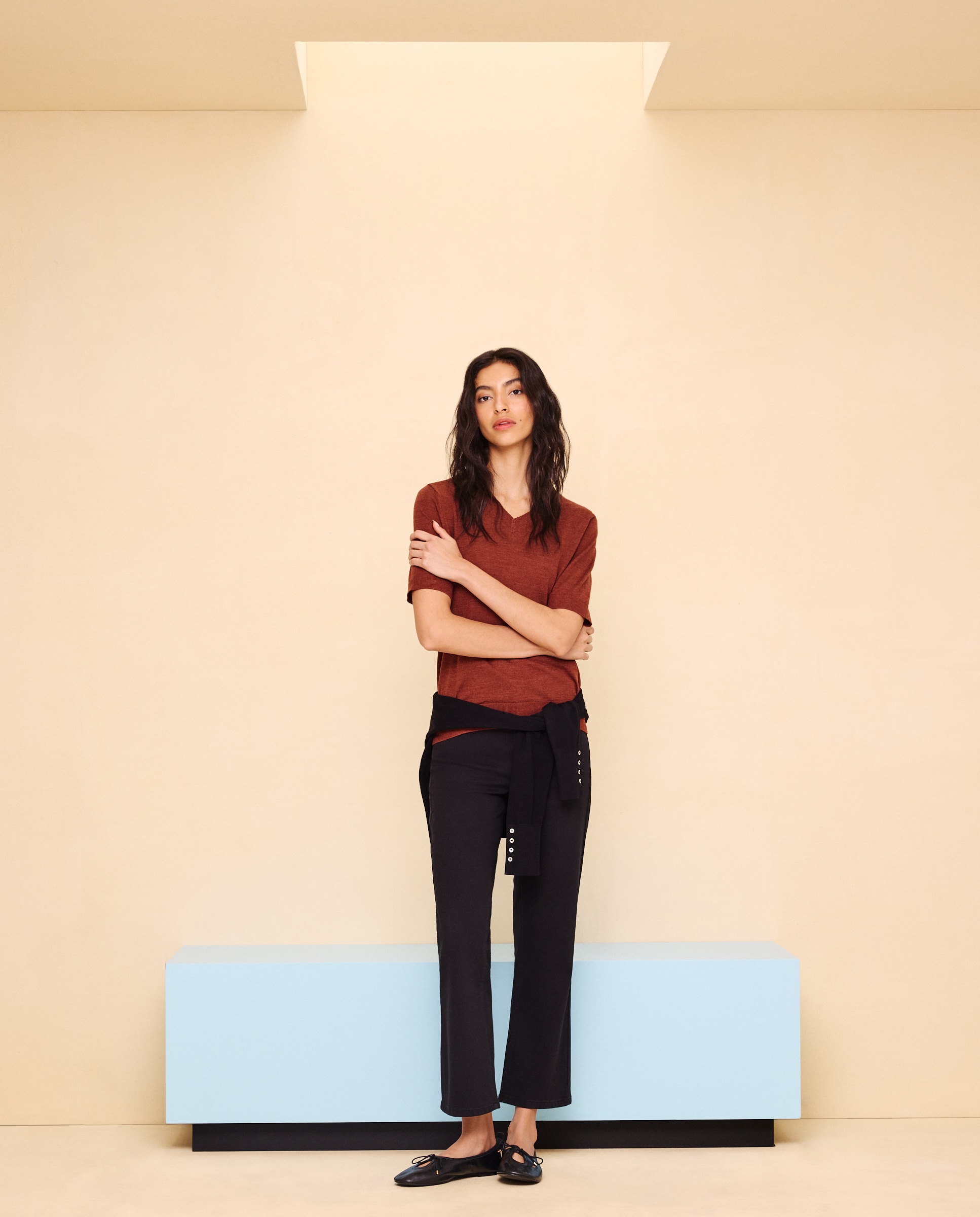 Imagen 1 de Pantalón de mujer crop flare - Easy Wear - Negro Negro