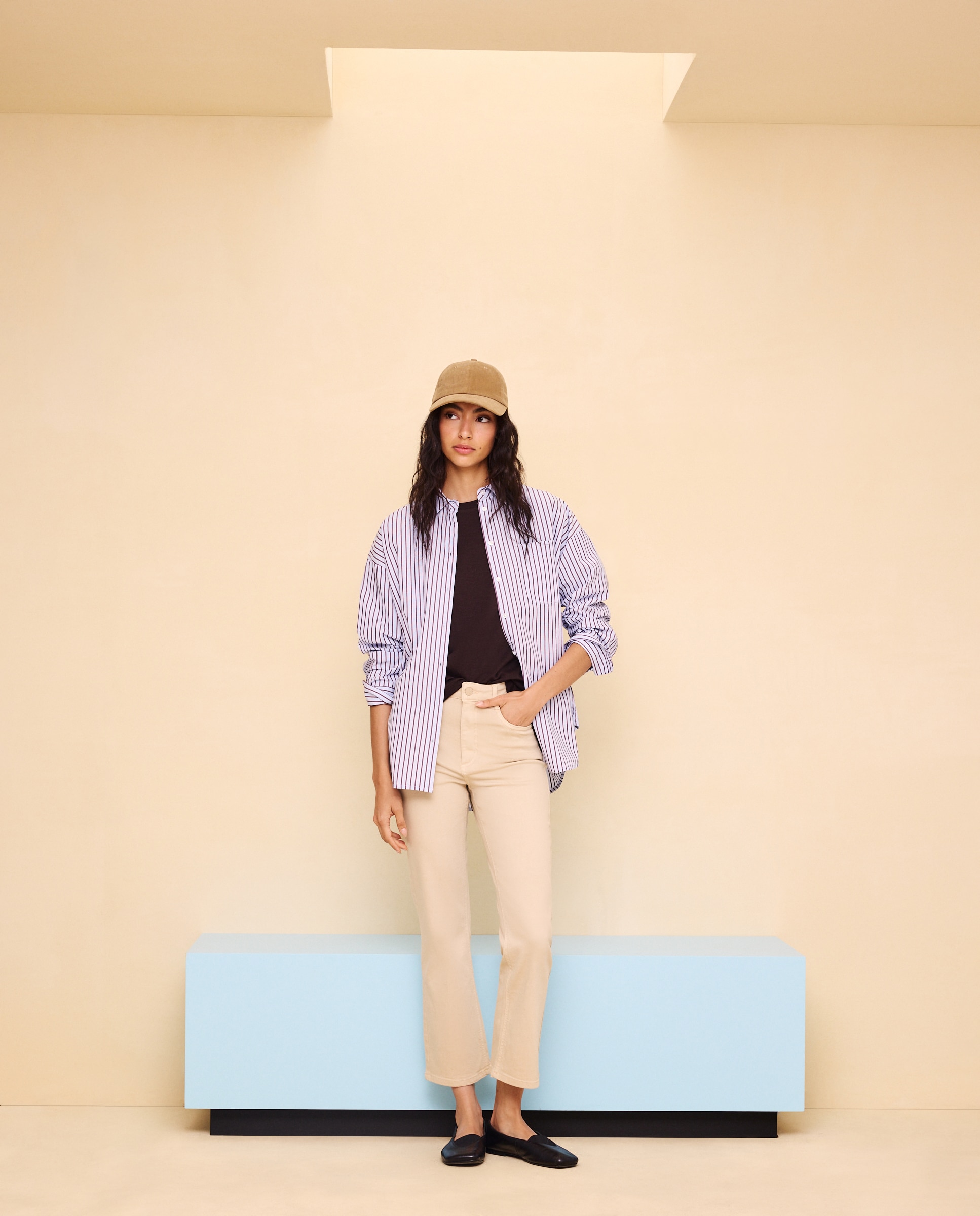 Pantalón de mujer crop flare - Easy Wear - Tostado Tostado-1