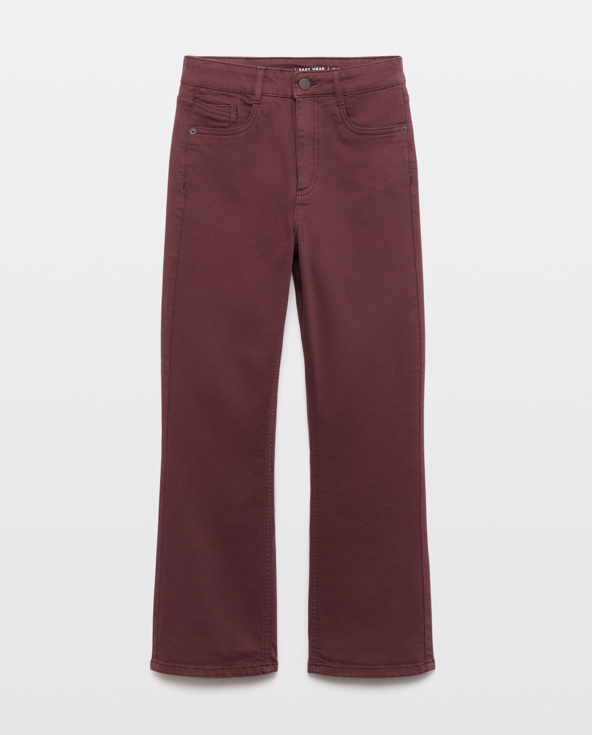 Pantalón de mujer crop flare - Easy Wear - 291 Berenjena 291 Berenjena-4