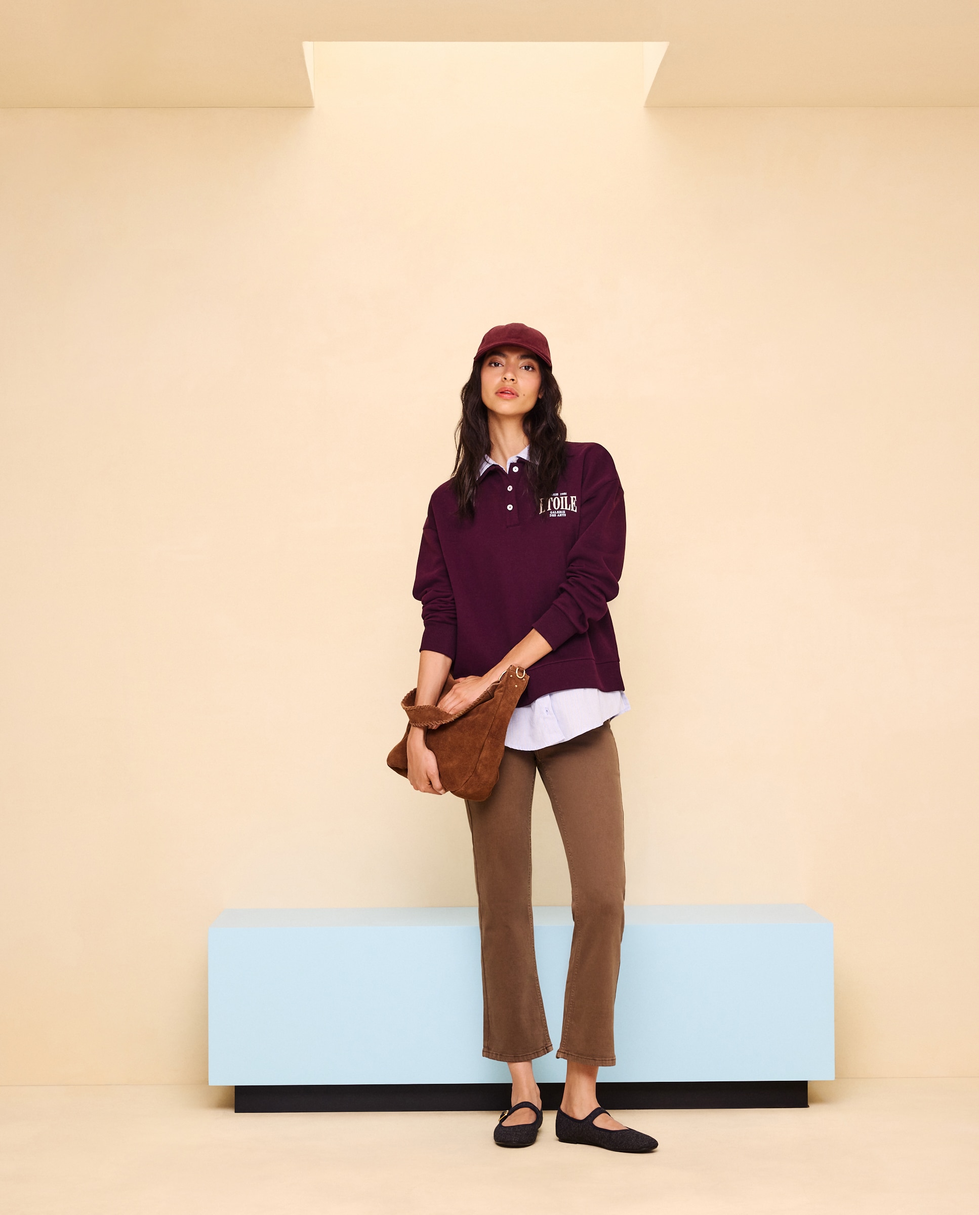 Pantalón de mujer crop flare - Easy Wear - 520 Kaki 520 Kaki-1