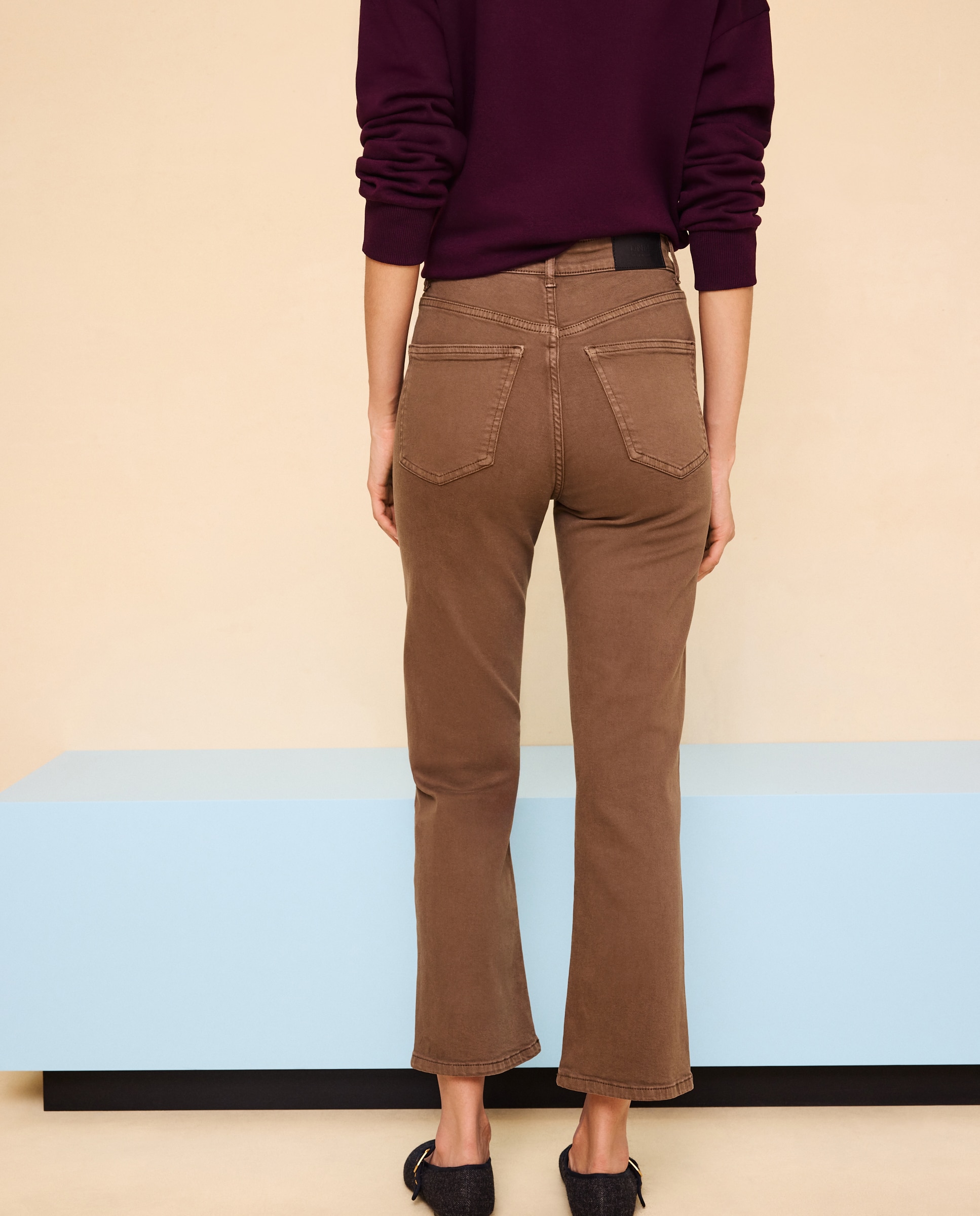 Pantalón de mujer crop flare - Easy Wear - 520 Kaki 520 Kaki-3